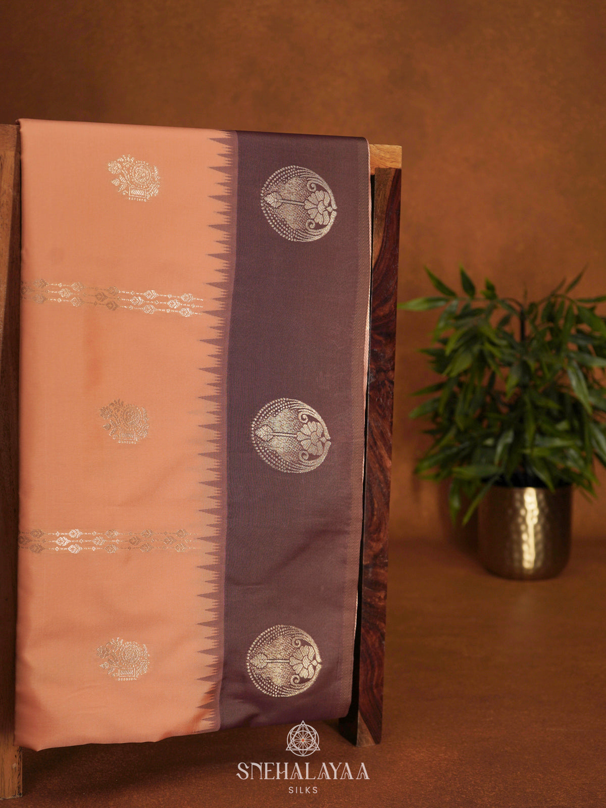 Peach Soft Silk Saree