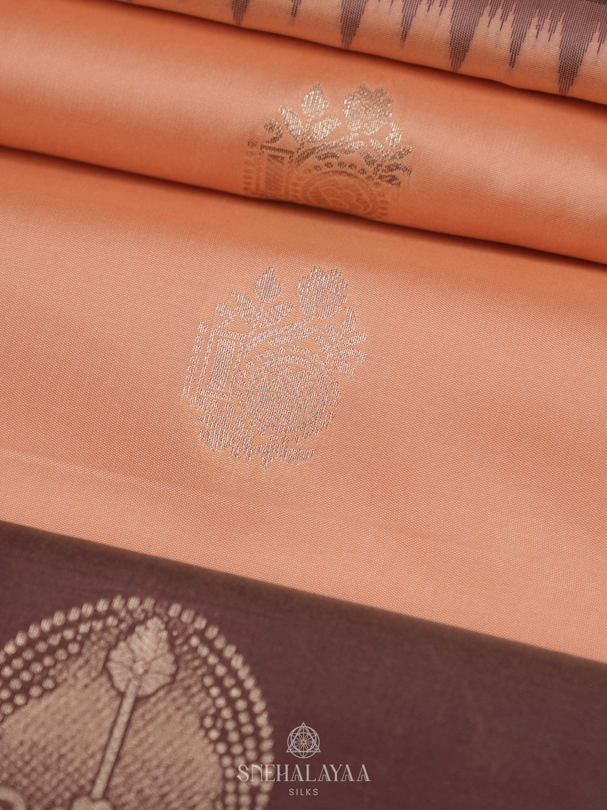Peach Soft Silk Saree