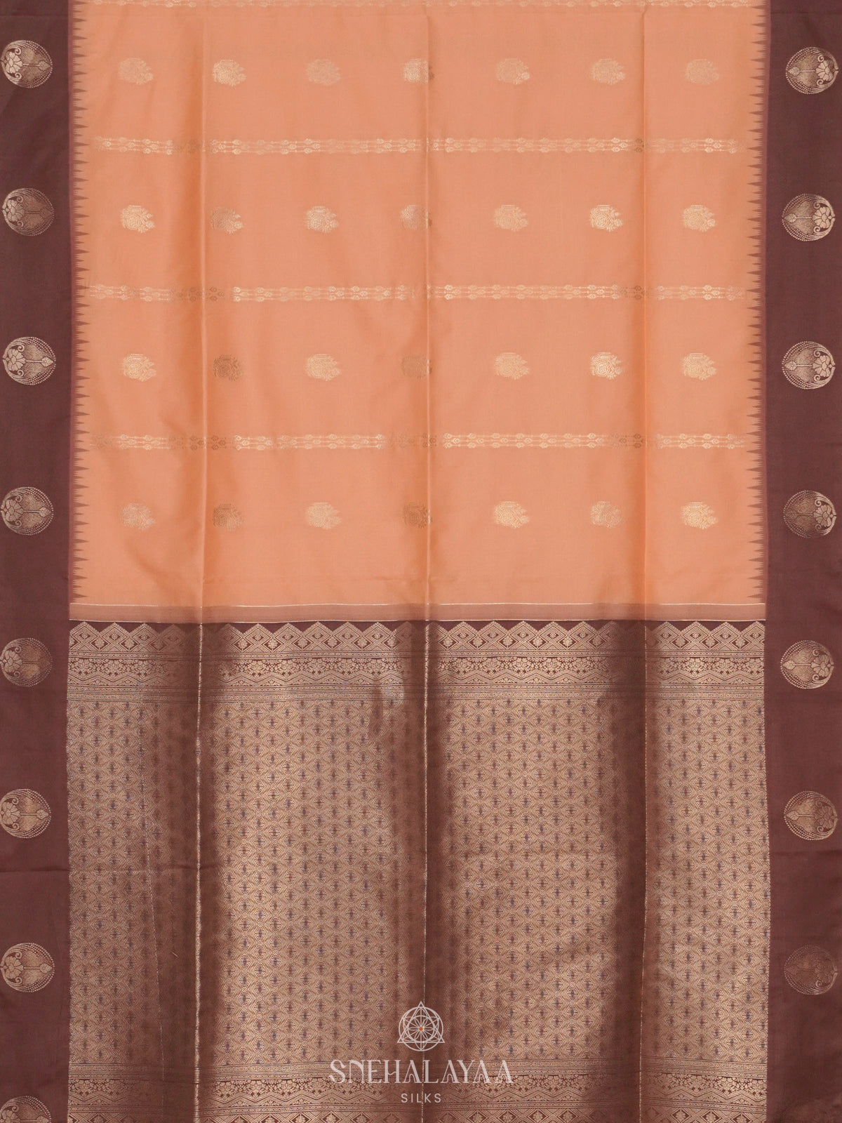 Peach Soft Silk Saree