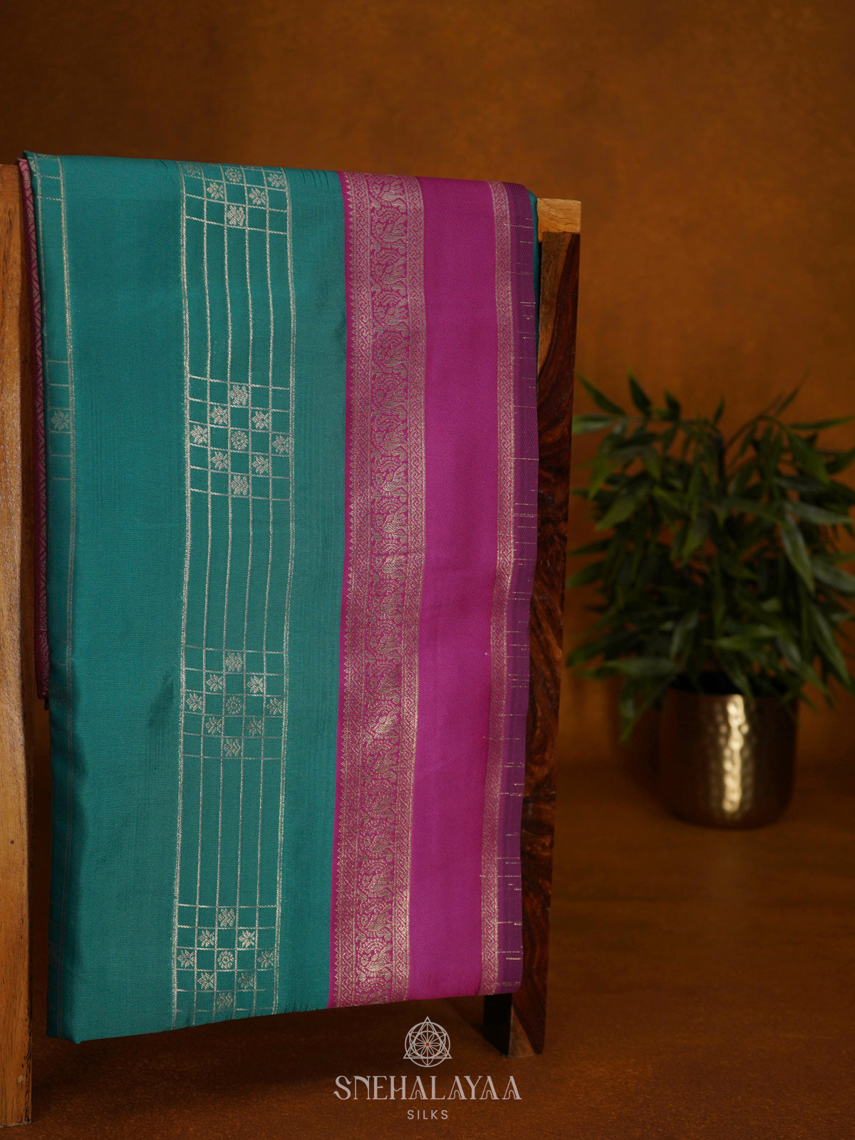 Teal Green Soft Silk Saree