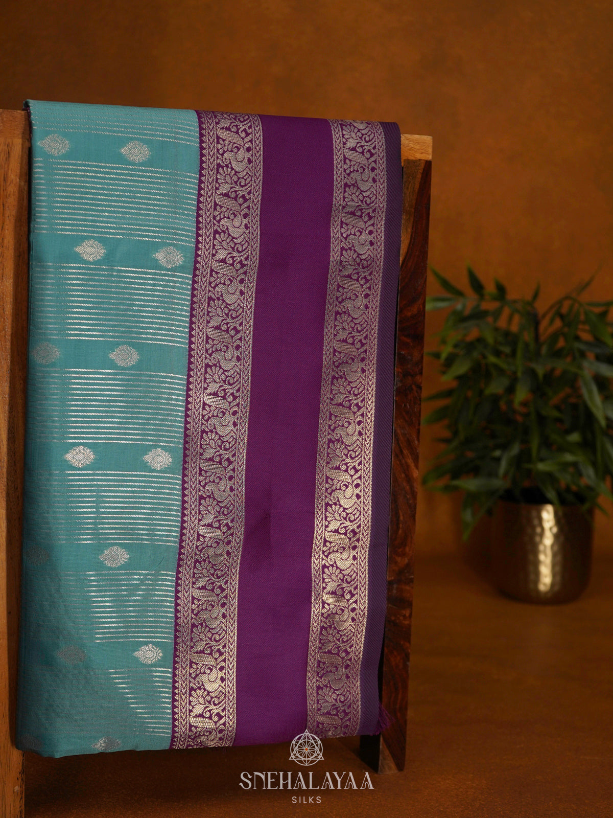Teal Blue Soft Silk Saree