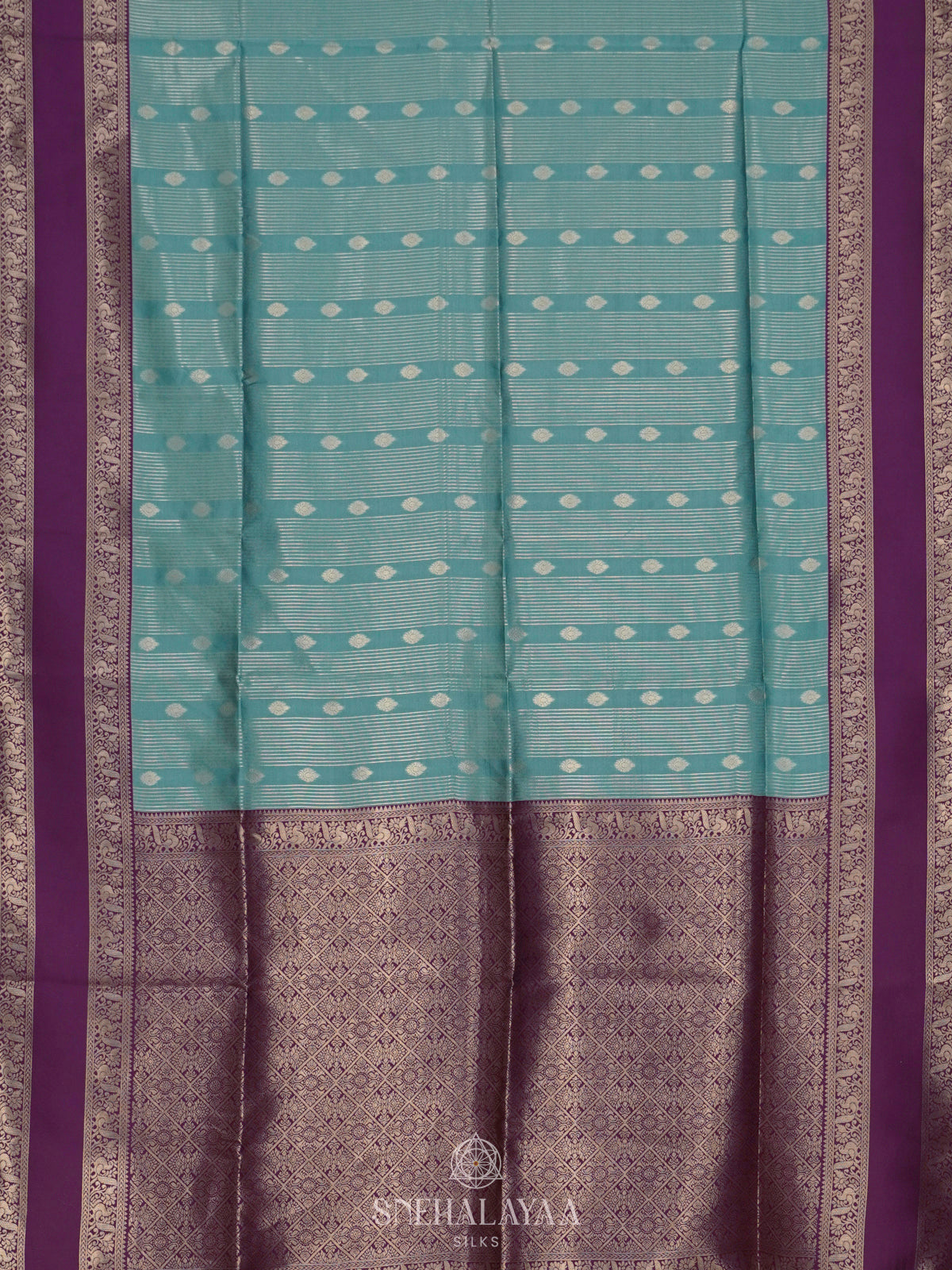 Teal Blue Soft Silk Saree