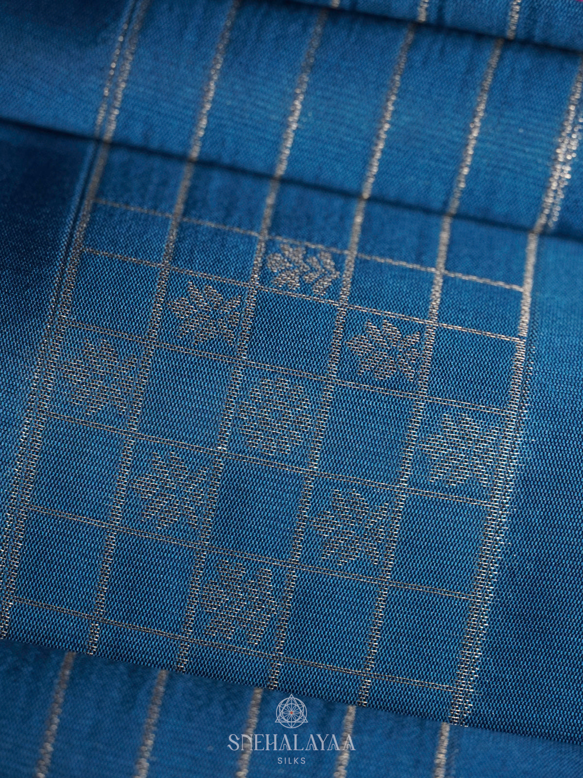 Peacock Blue Soft Silk Saree