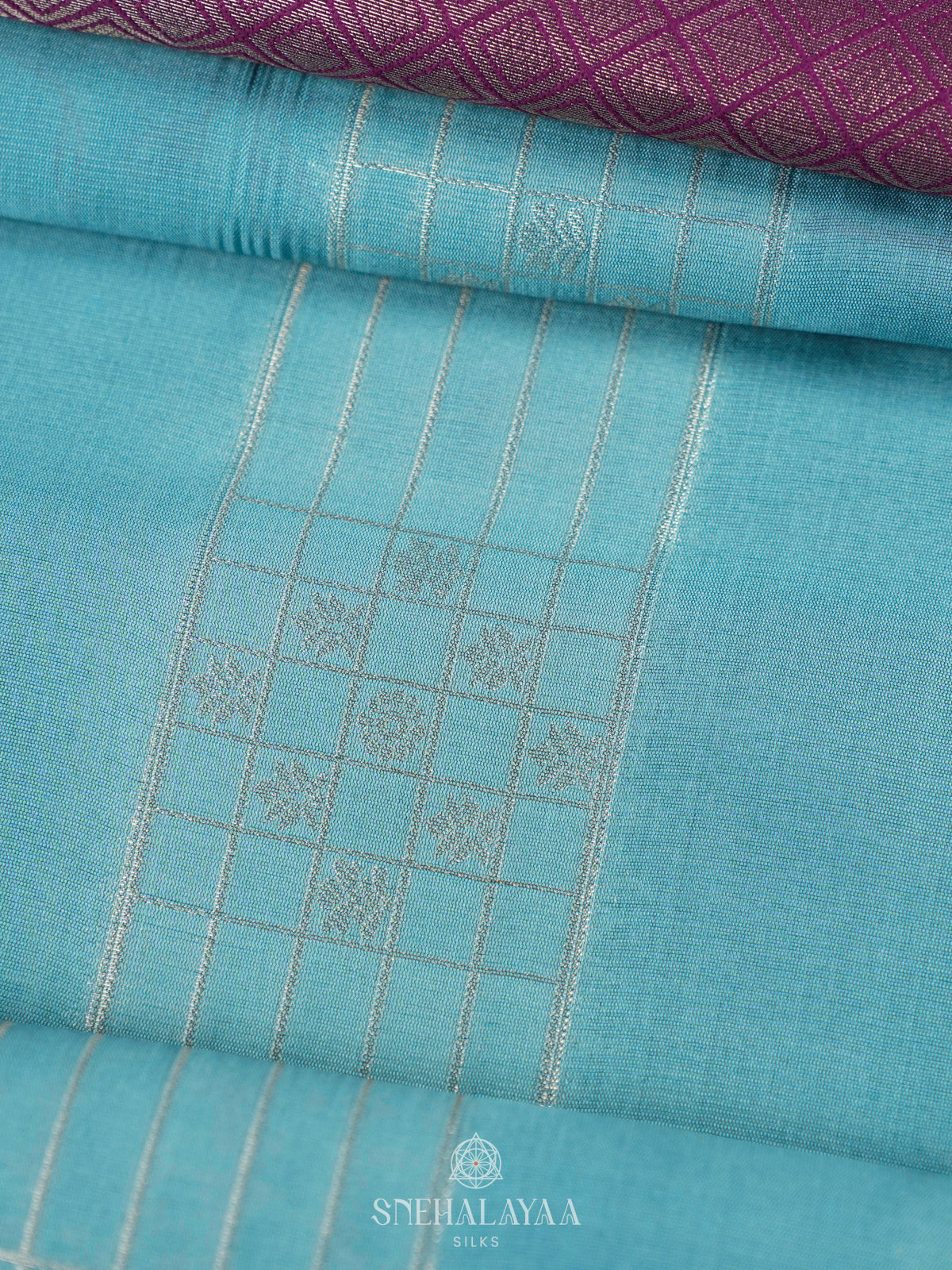 Sky Blue Soft Silk Saree