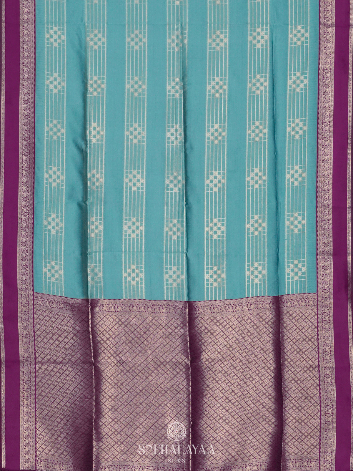 Sky Blue Soft Silk Saree