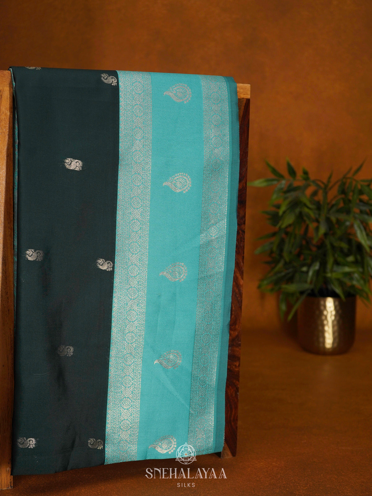 Forest Green Soft Silk Saree
