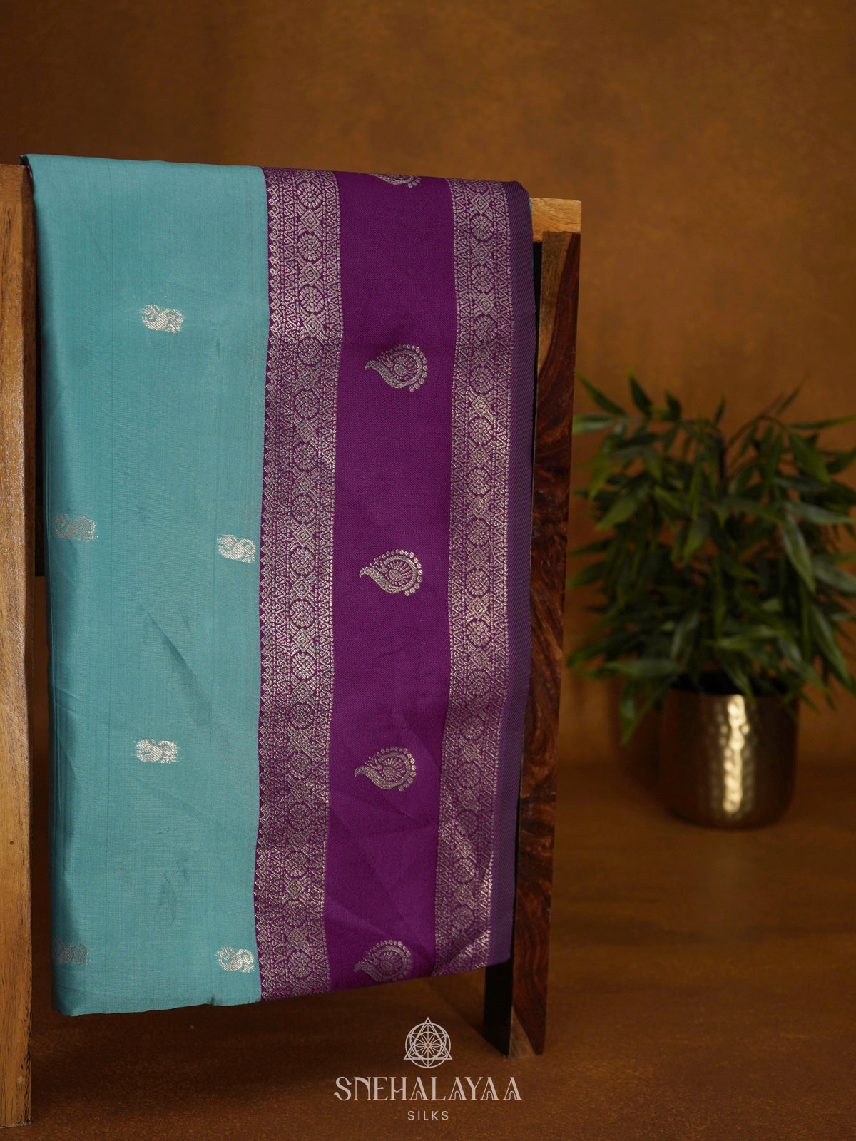 Teal Blue Soft Silk Saree