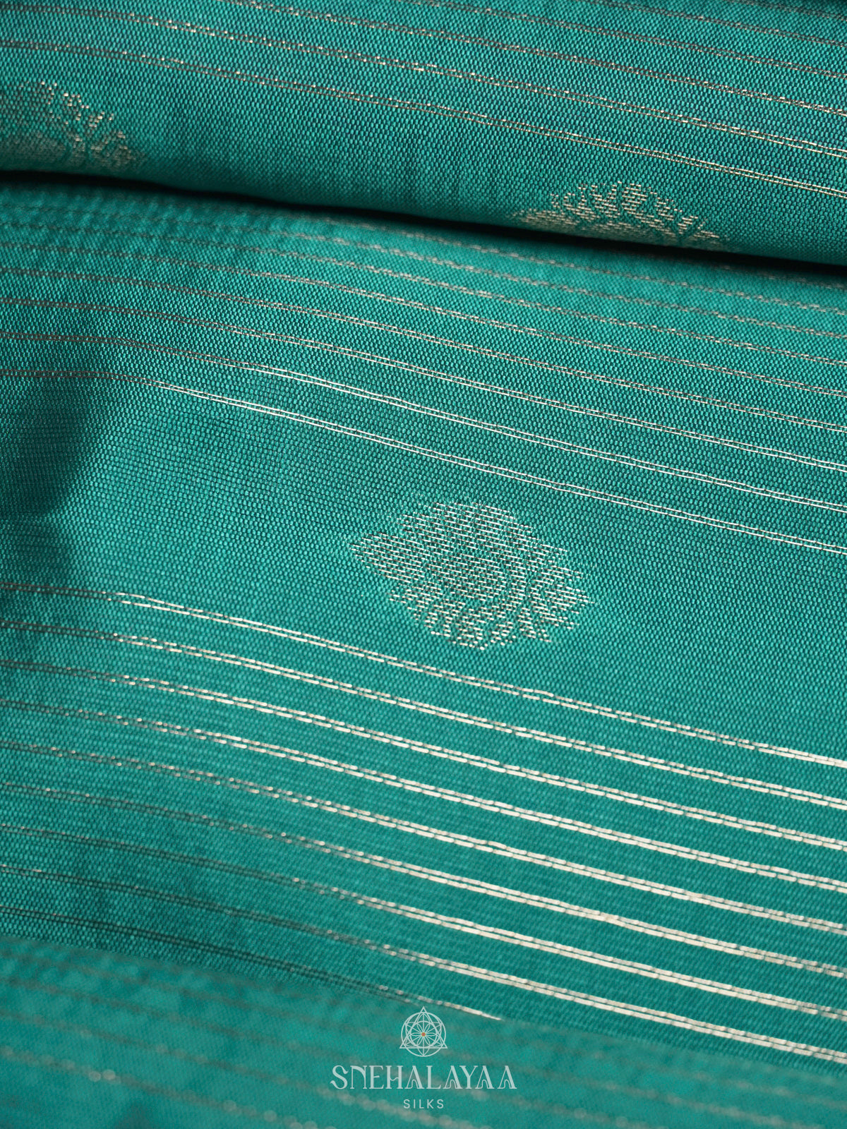 Teal Green Soft Silk Saree