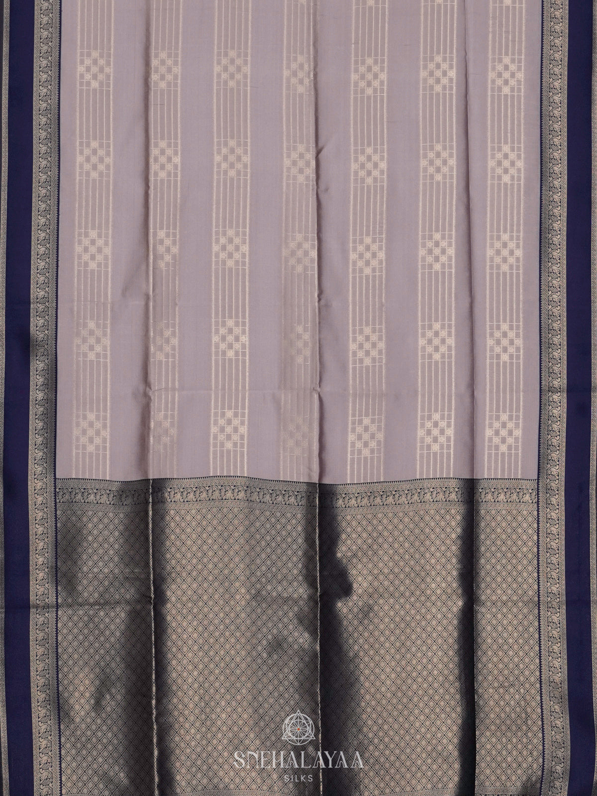 Grey Soft Silk Saree