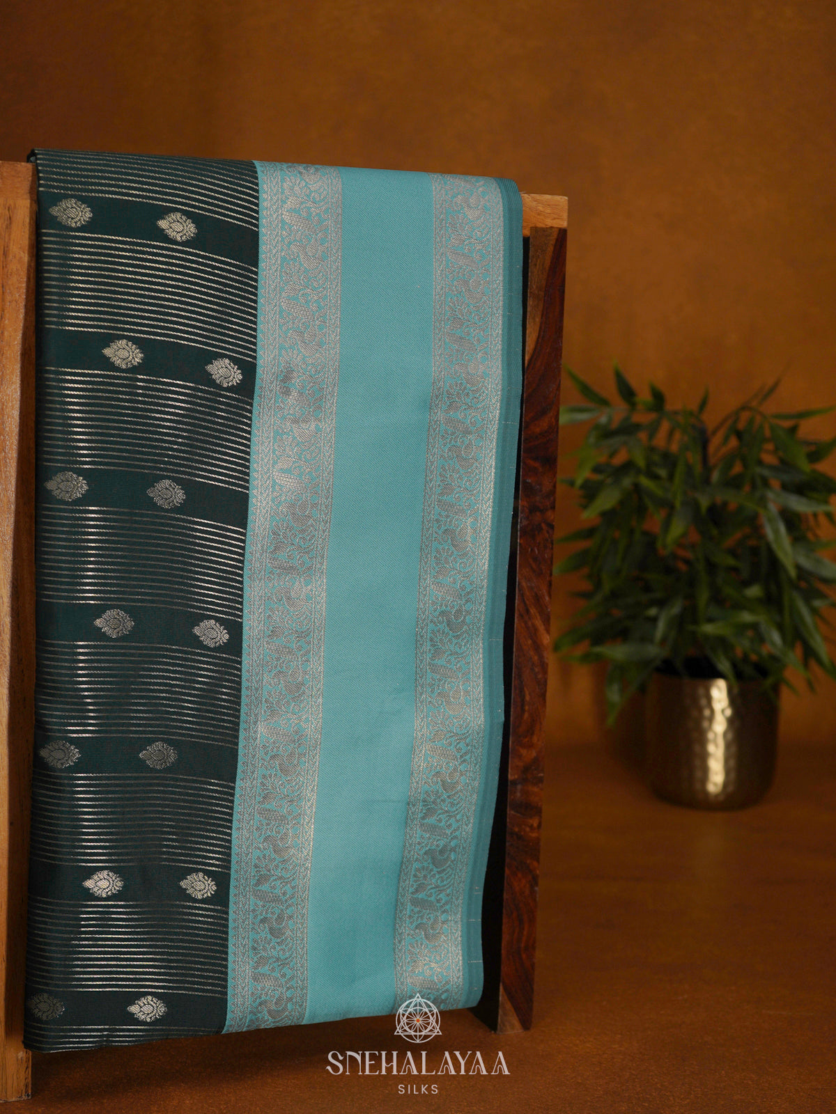Forest Green Soft Silk Saree