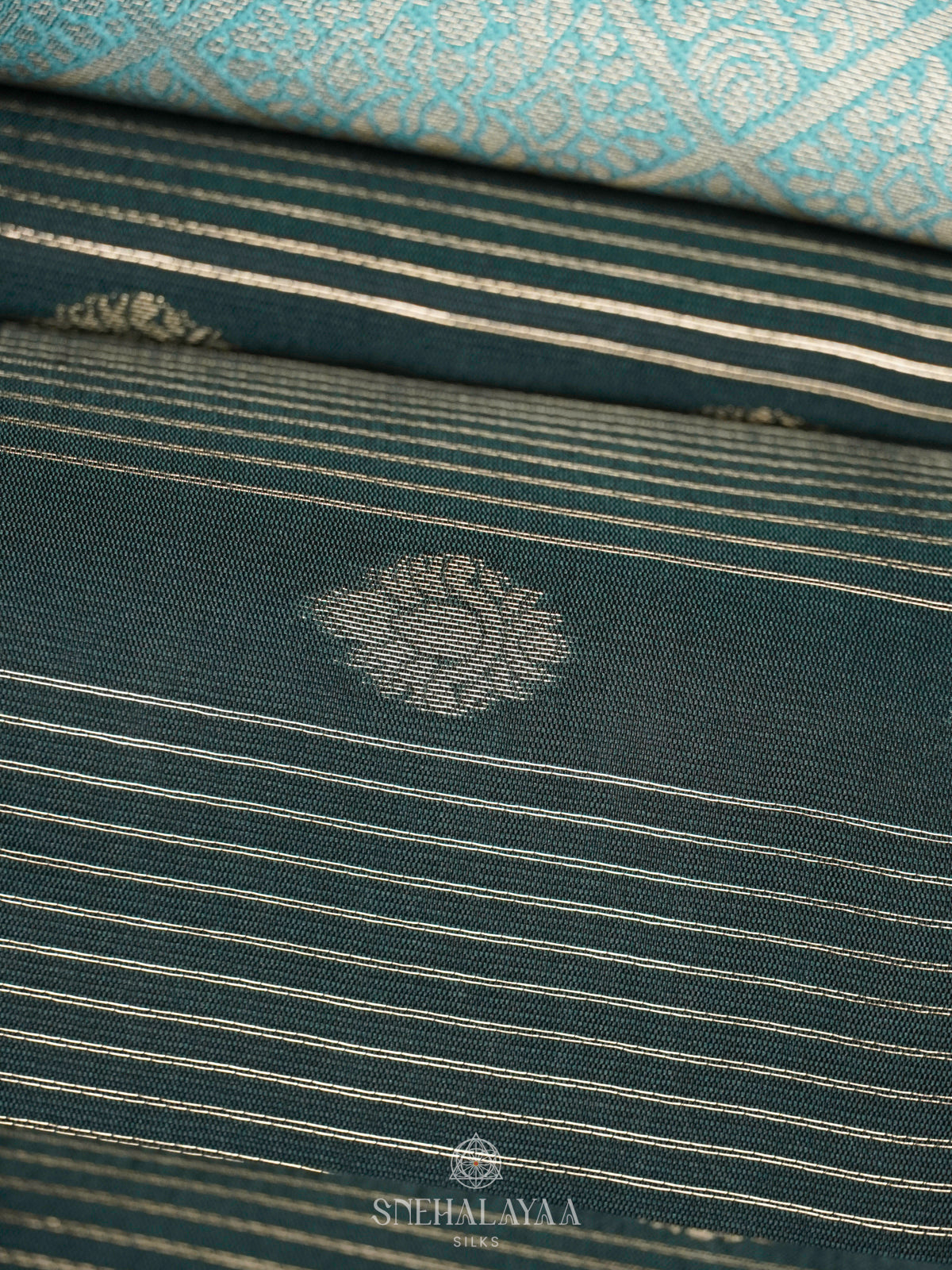 Forest Green Soft Silk Saree