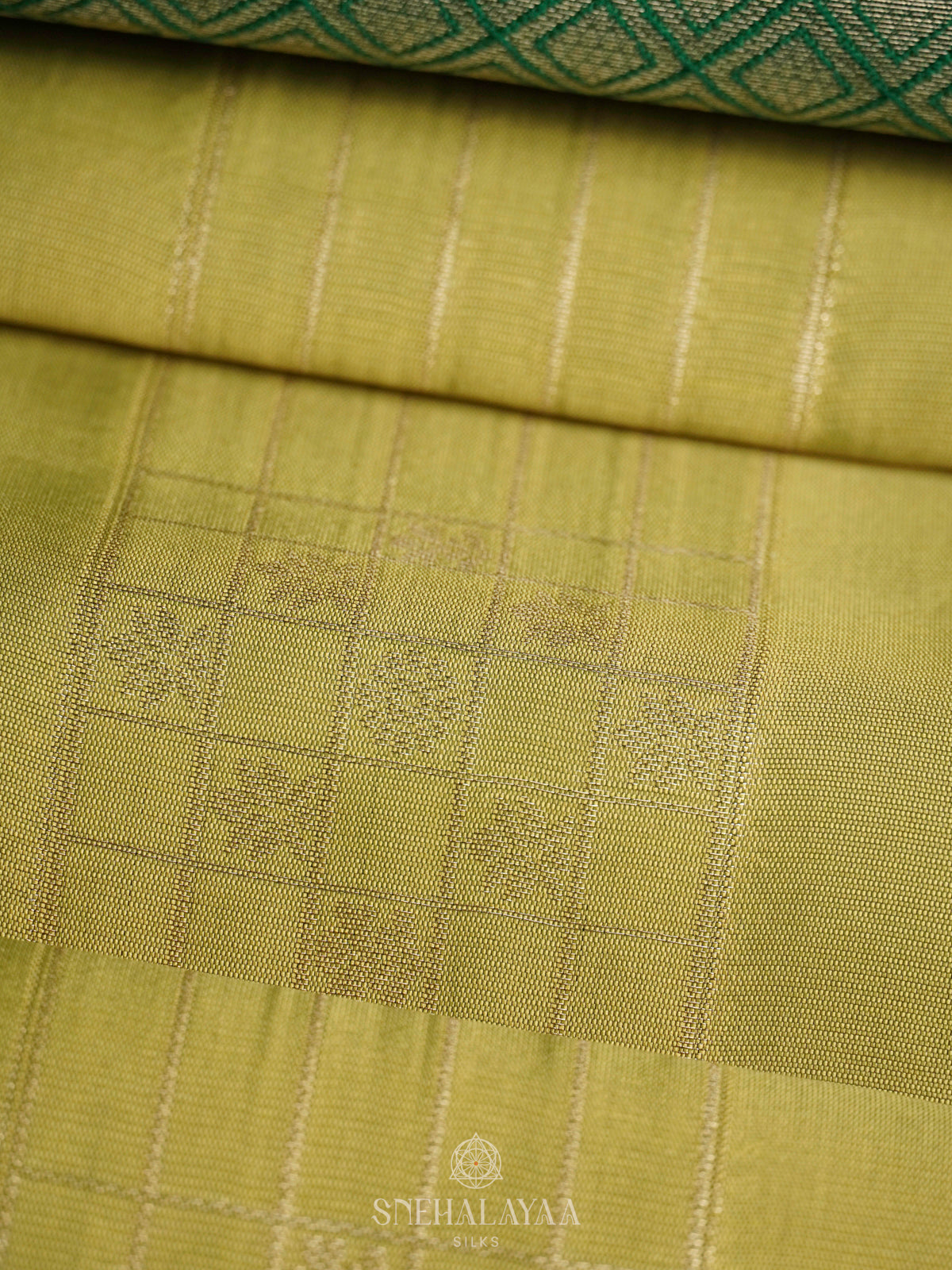 Lime Green Soft Silk Saree