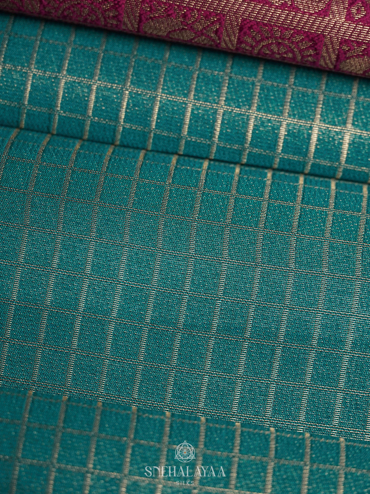 Peacock Blue Soft Silk Saree