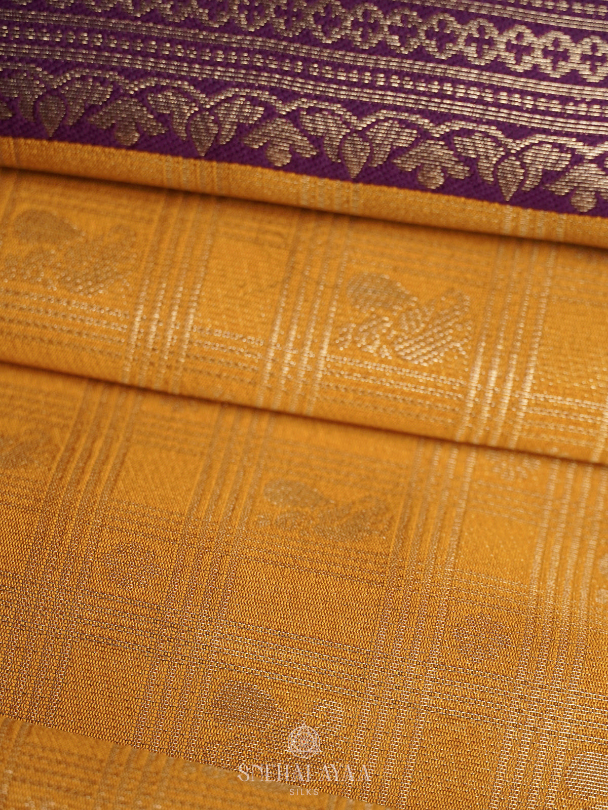 Mango Yellow Soft Silk Saree