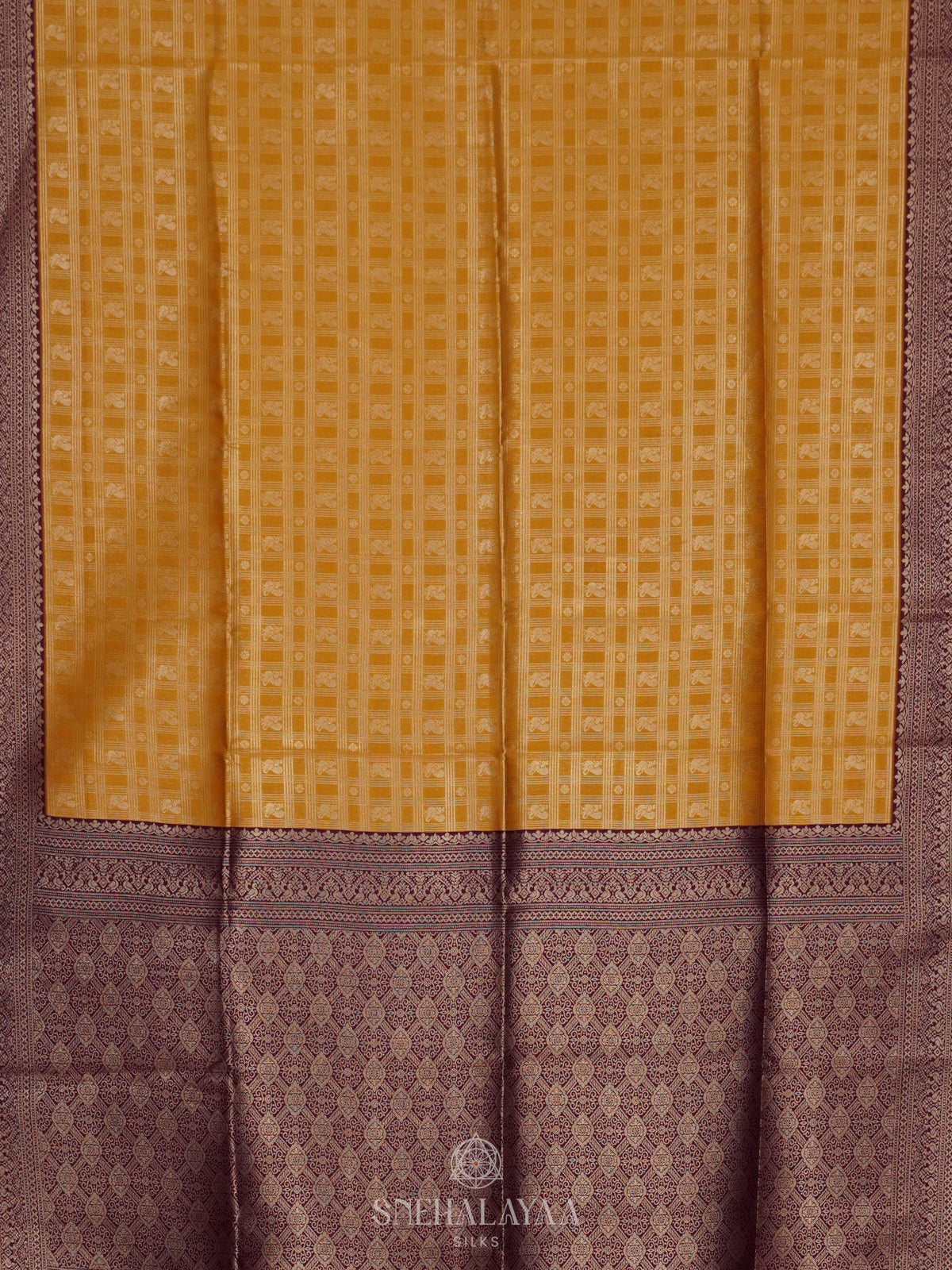 Mango Yellow Soft Silk Saree