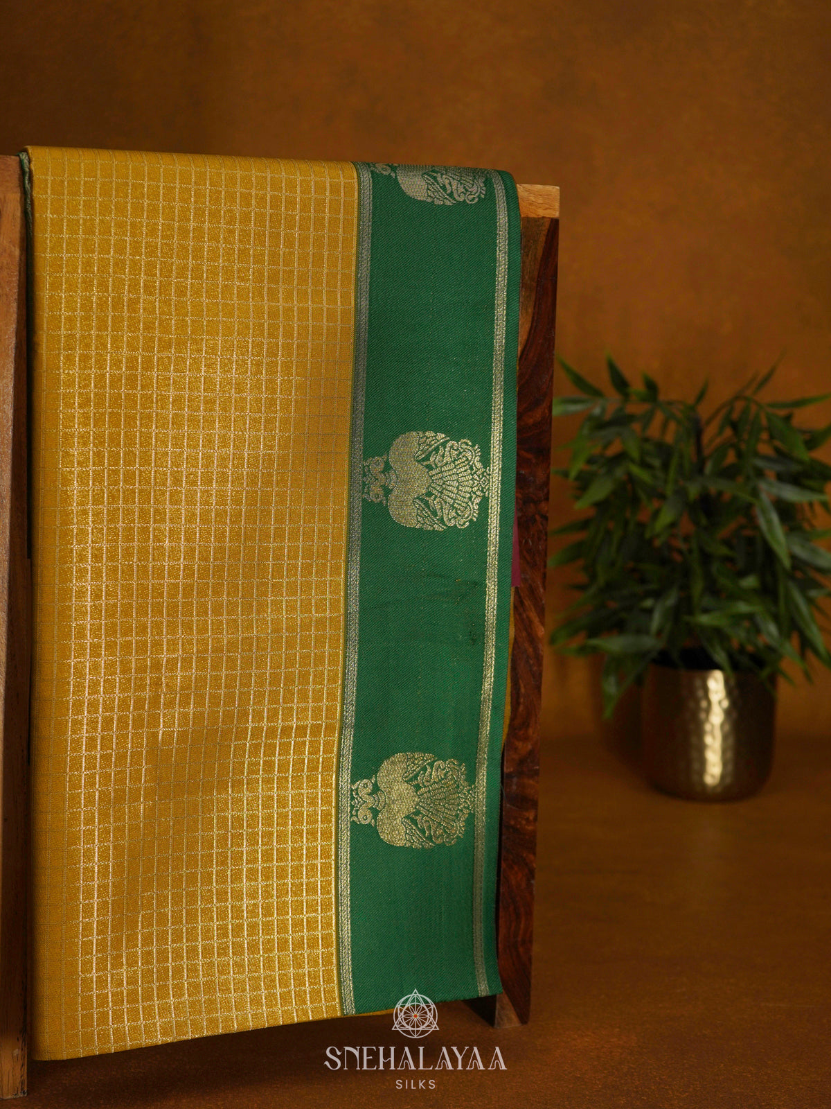 Mango Yellow Soft Silk Saree