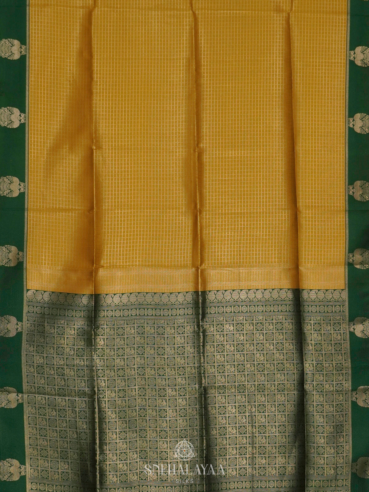 Mango Yellow Soft Silk Saree