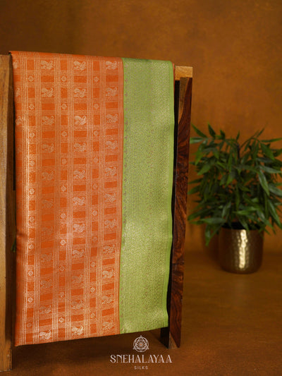 Orange Soft Silk Saree