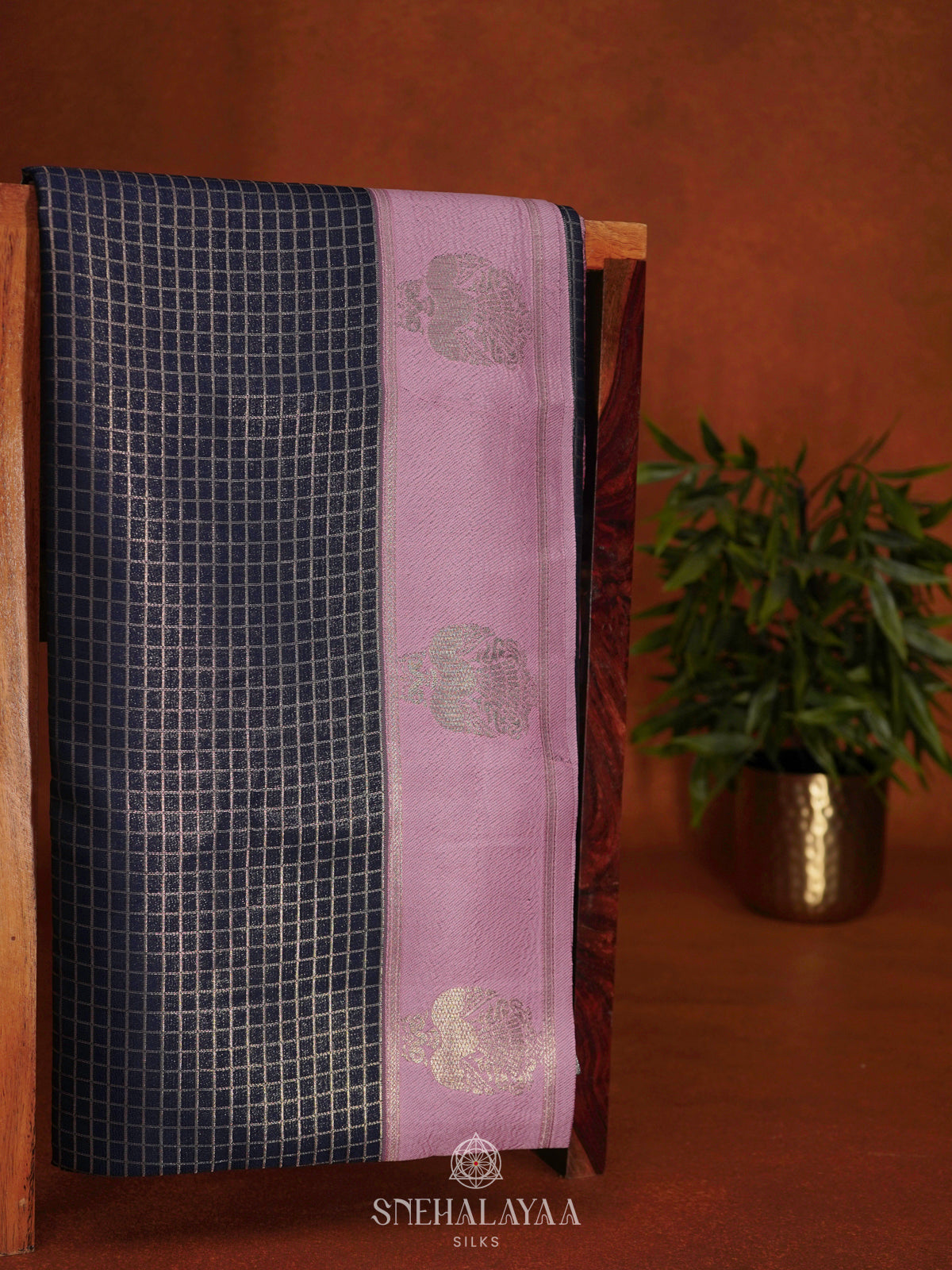 Navy Blue Soft Silk Saree