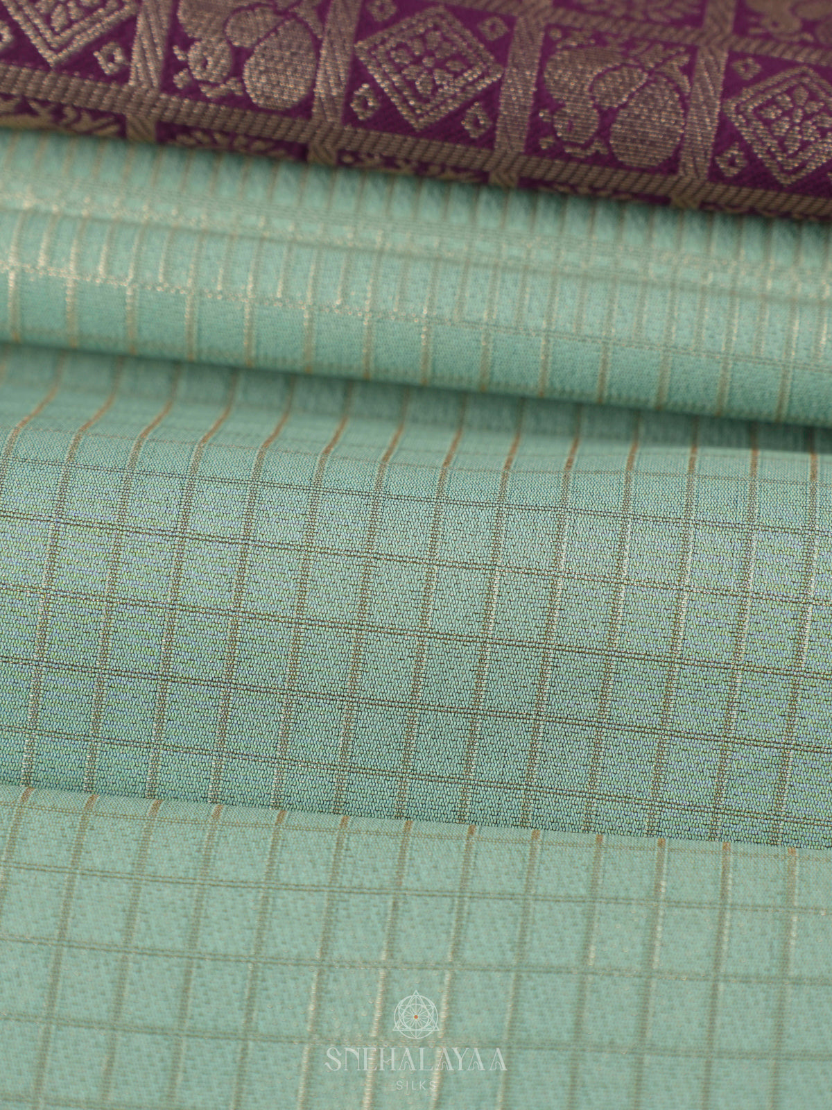 Mint Green Soft Silk Saree