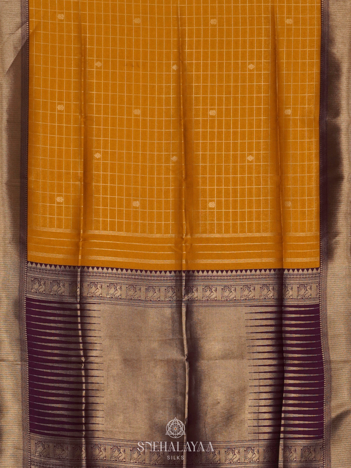 Mango Yellow Soft Silk Saree
