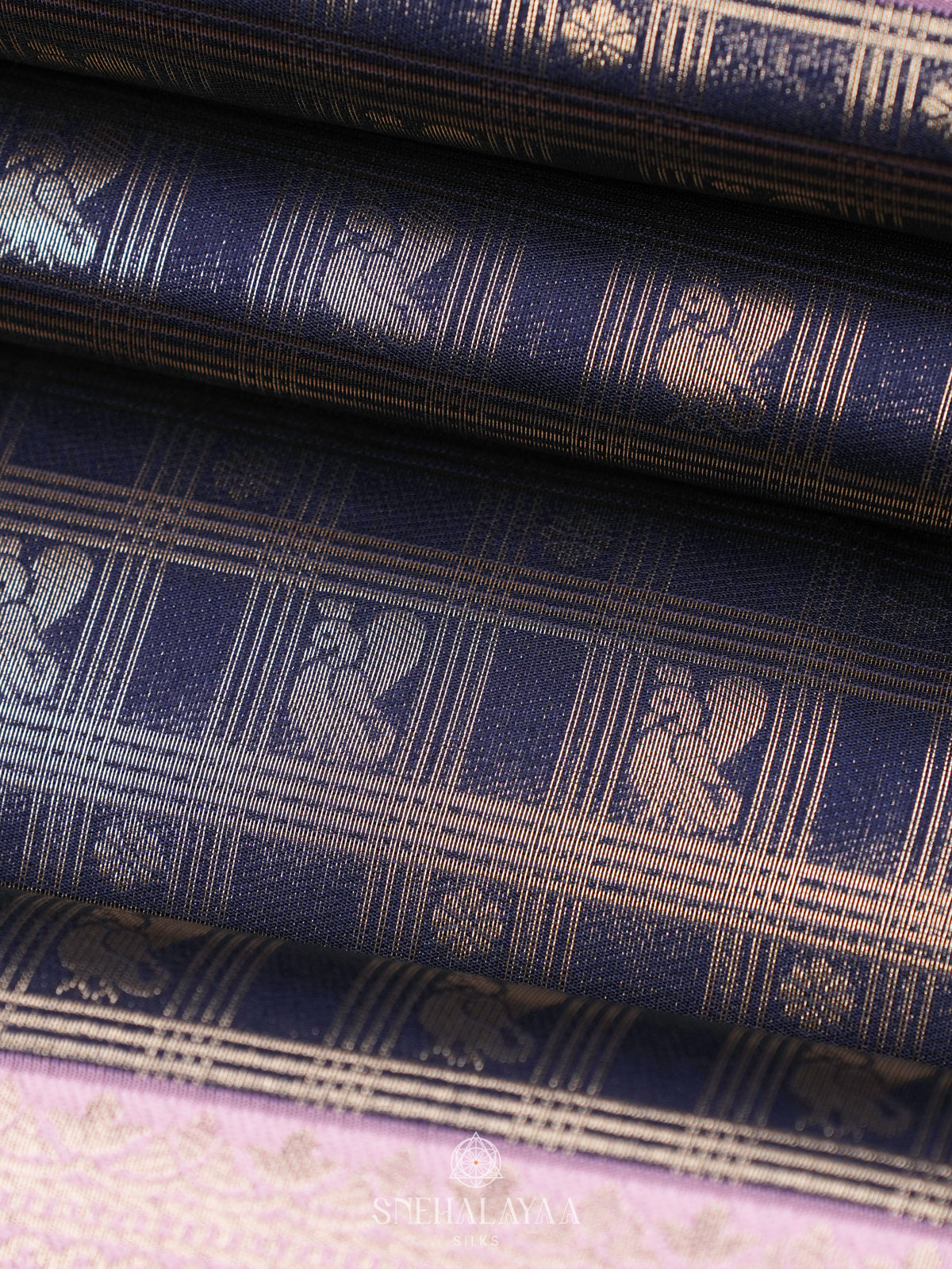 Navy Blue Soft Silk Saree