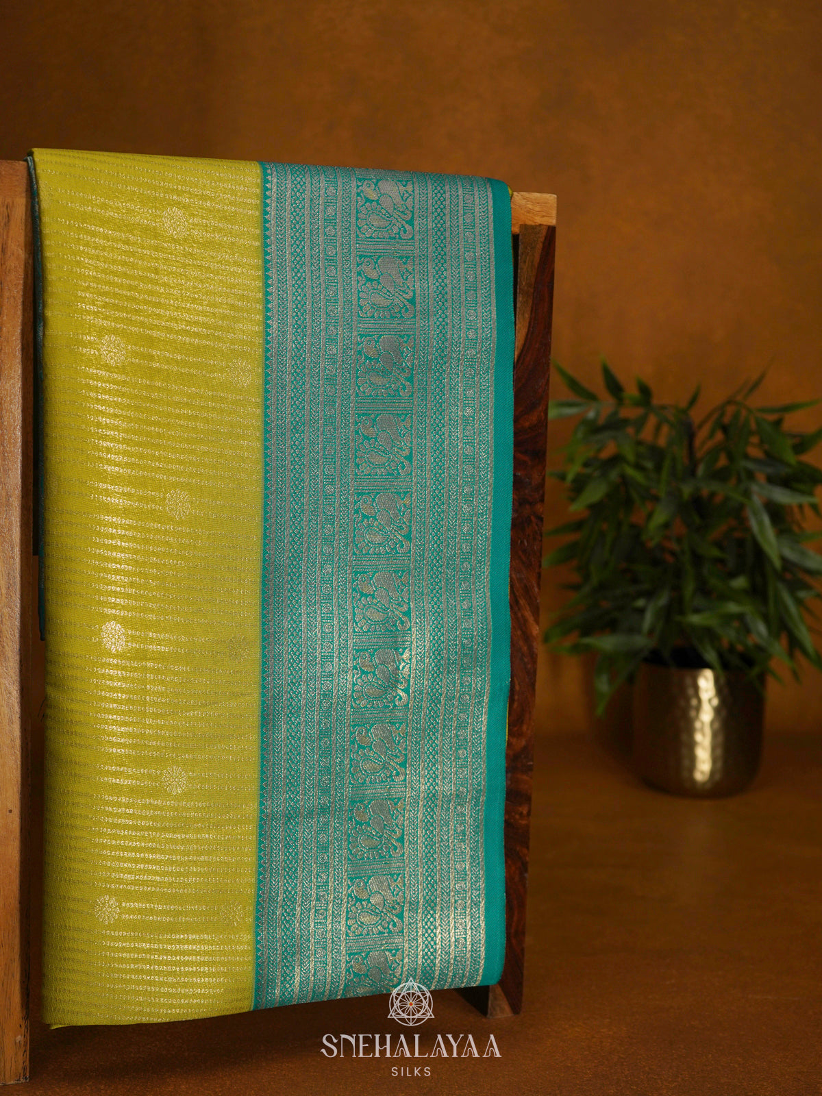 Lemon Yellow Soft Silk Saree