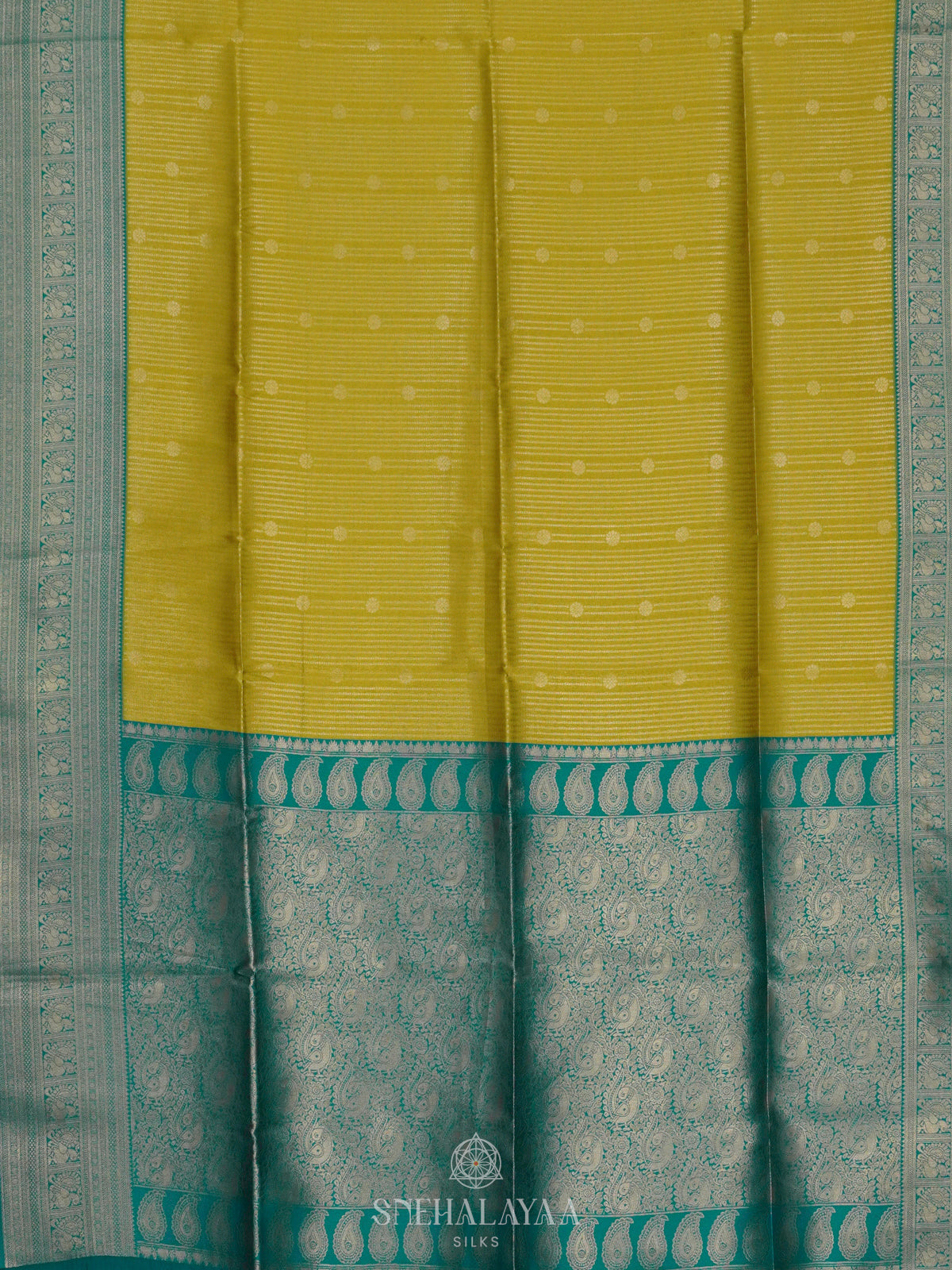 Lemon Yellow Soft Silk Saree