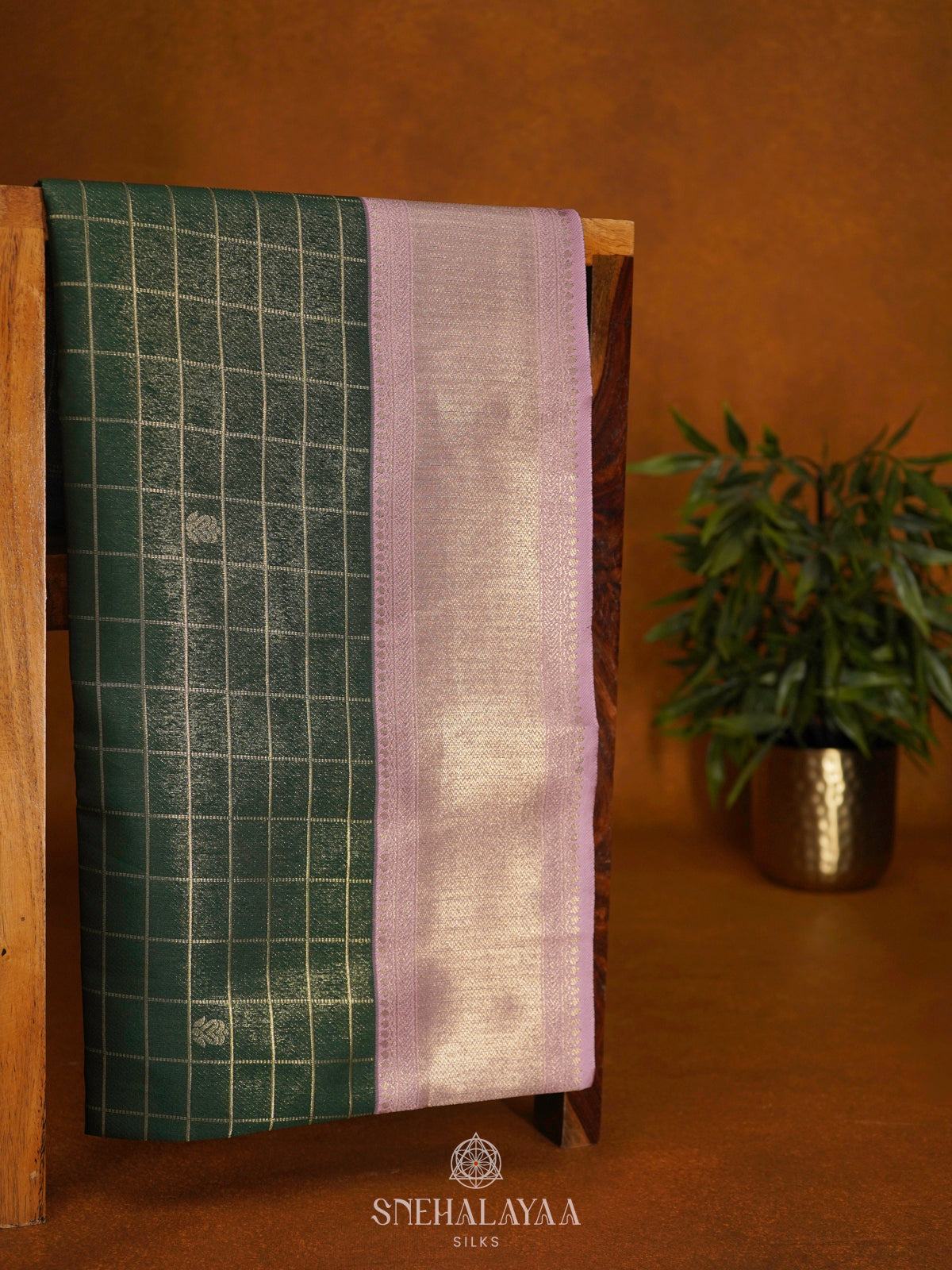 Forest Green Soft Silk Saree