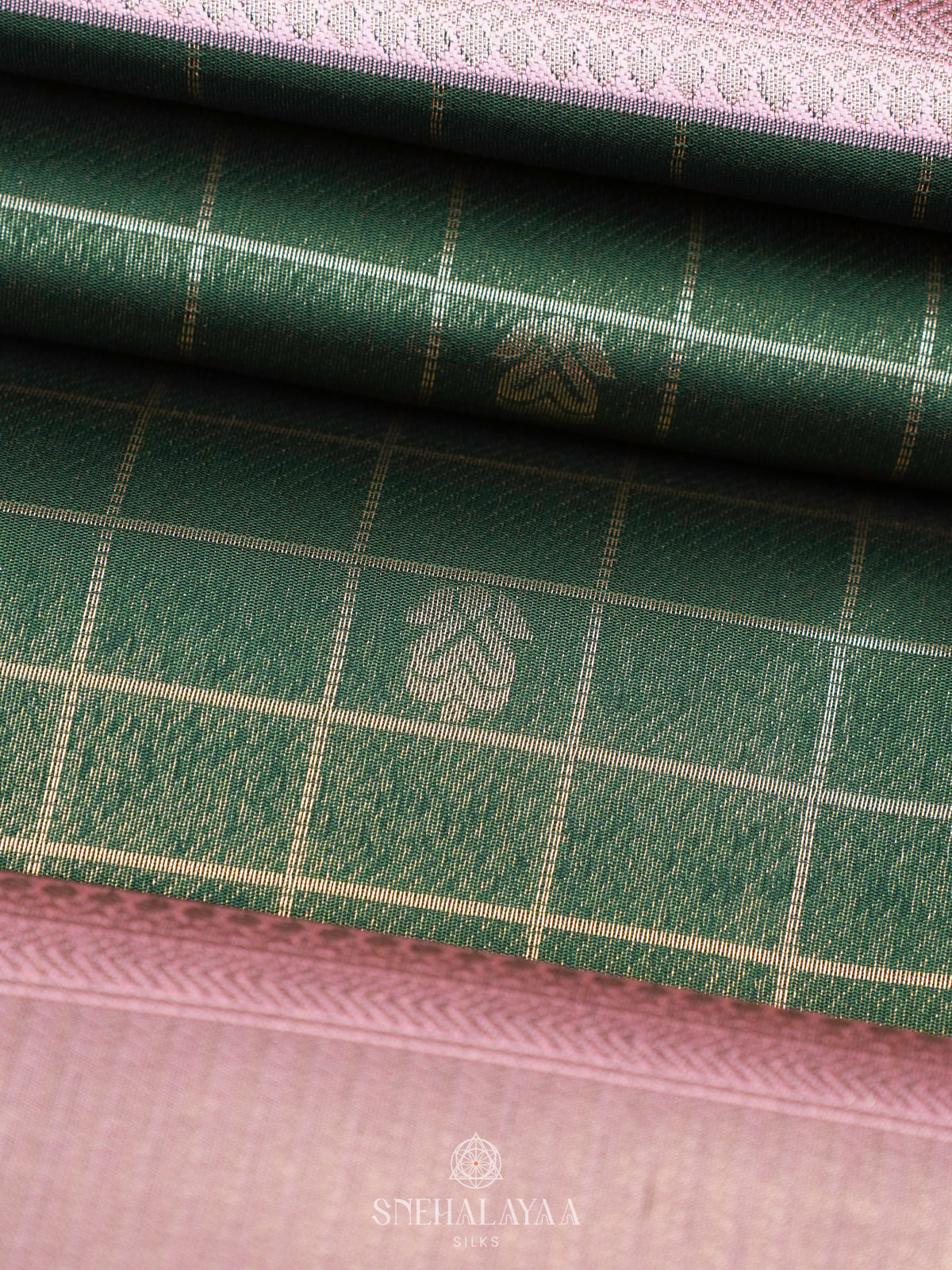 Forest Green Soft Silk Saree
