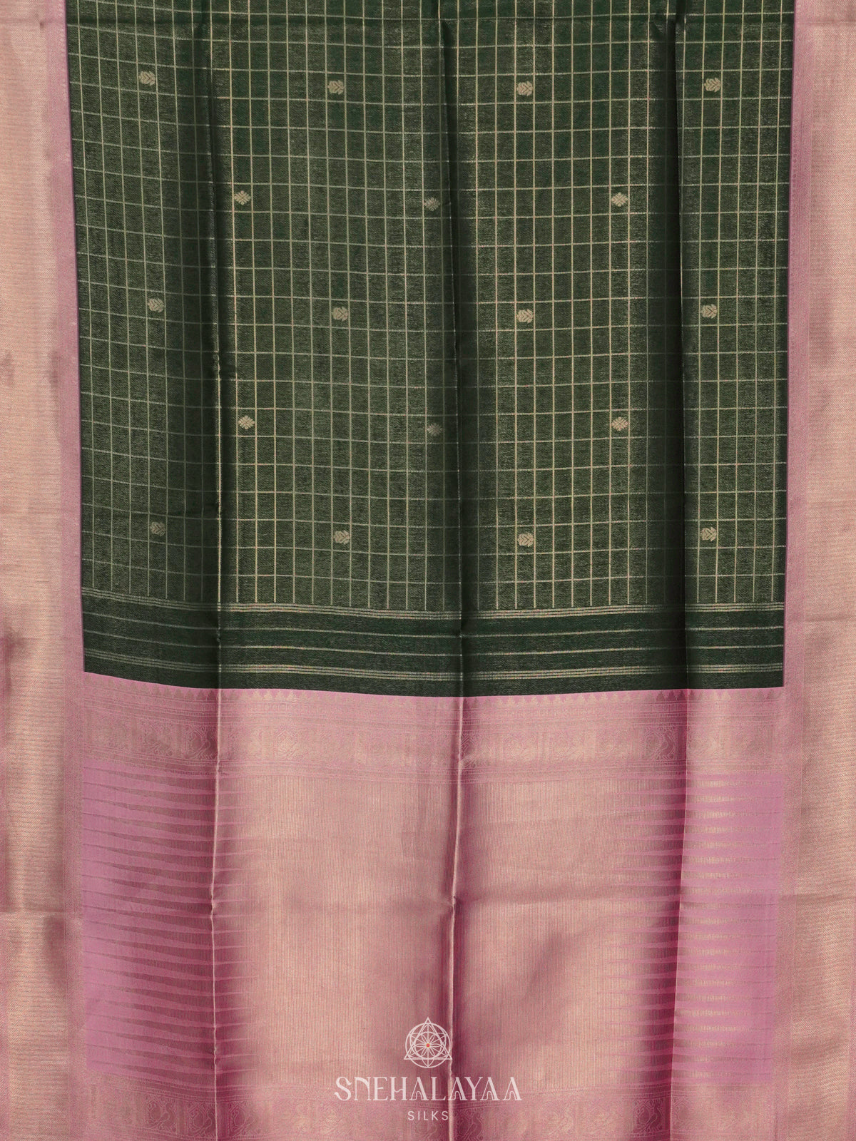 Forest Green Soft Silk Saree