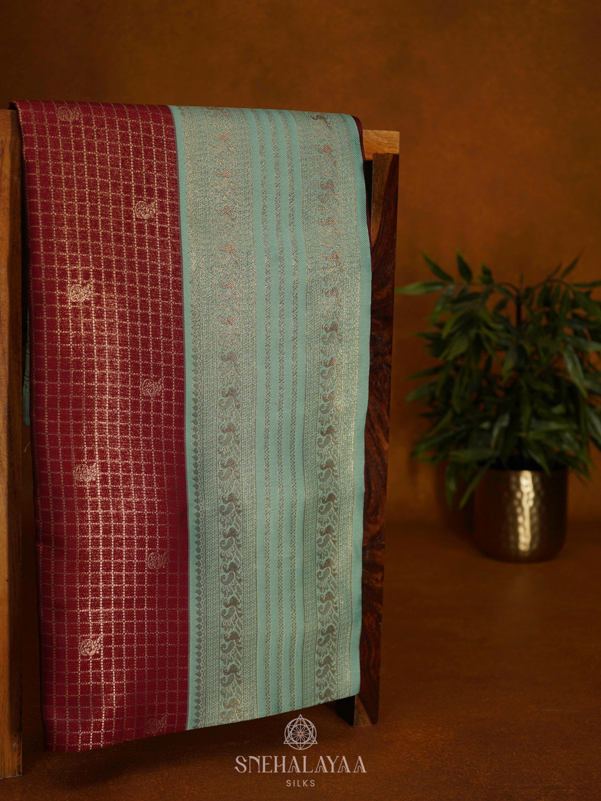 Maroon Soft Silk Saree