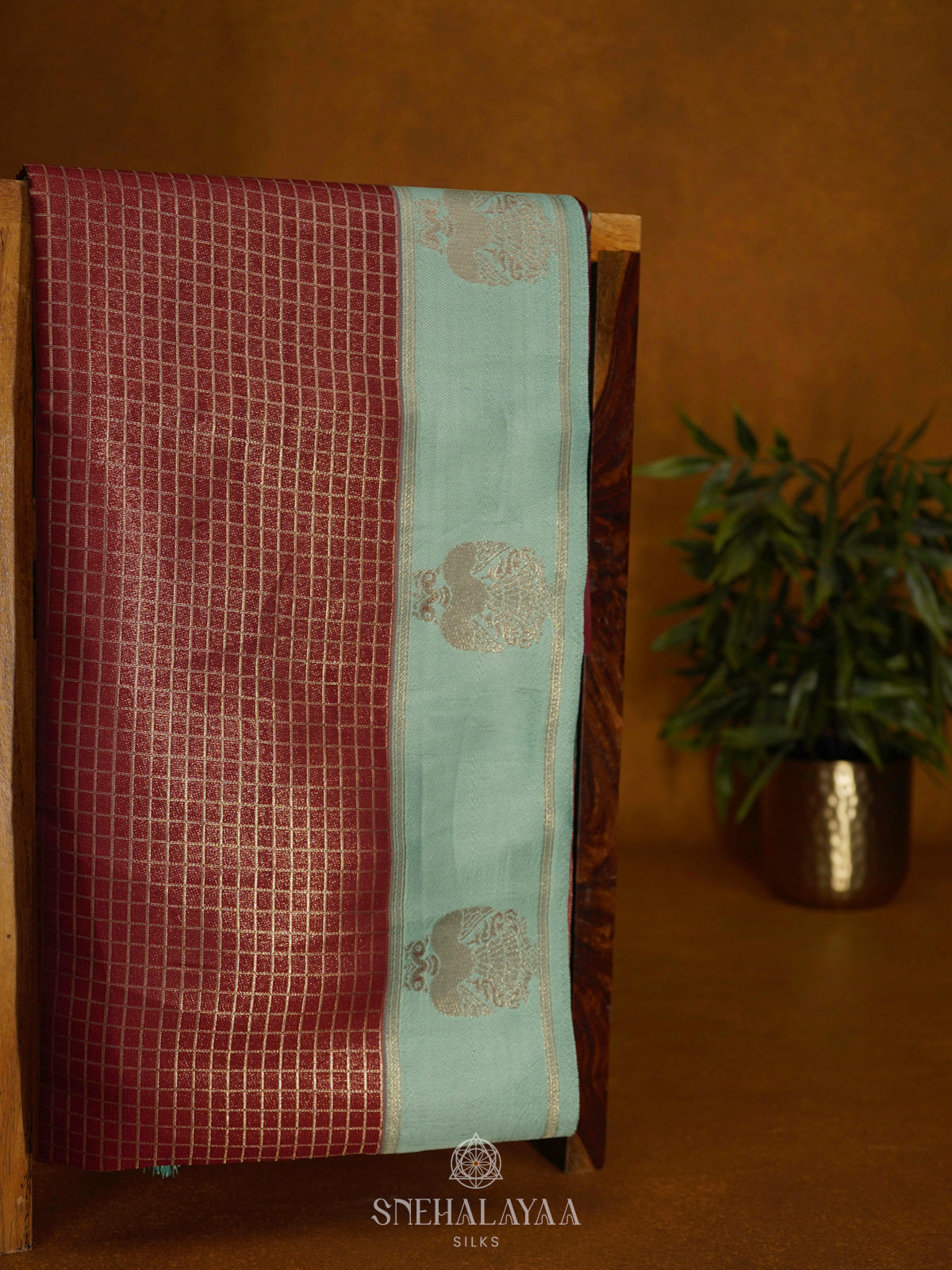 Maroon Soft Silk Saree