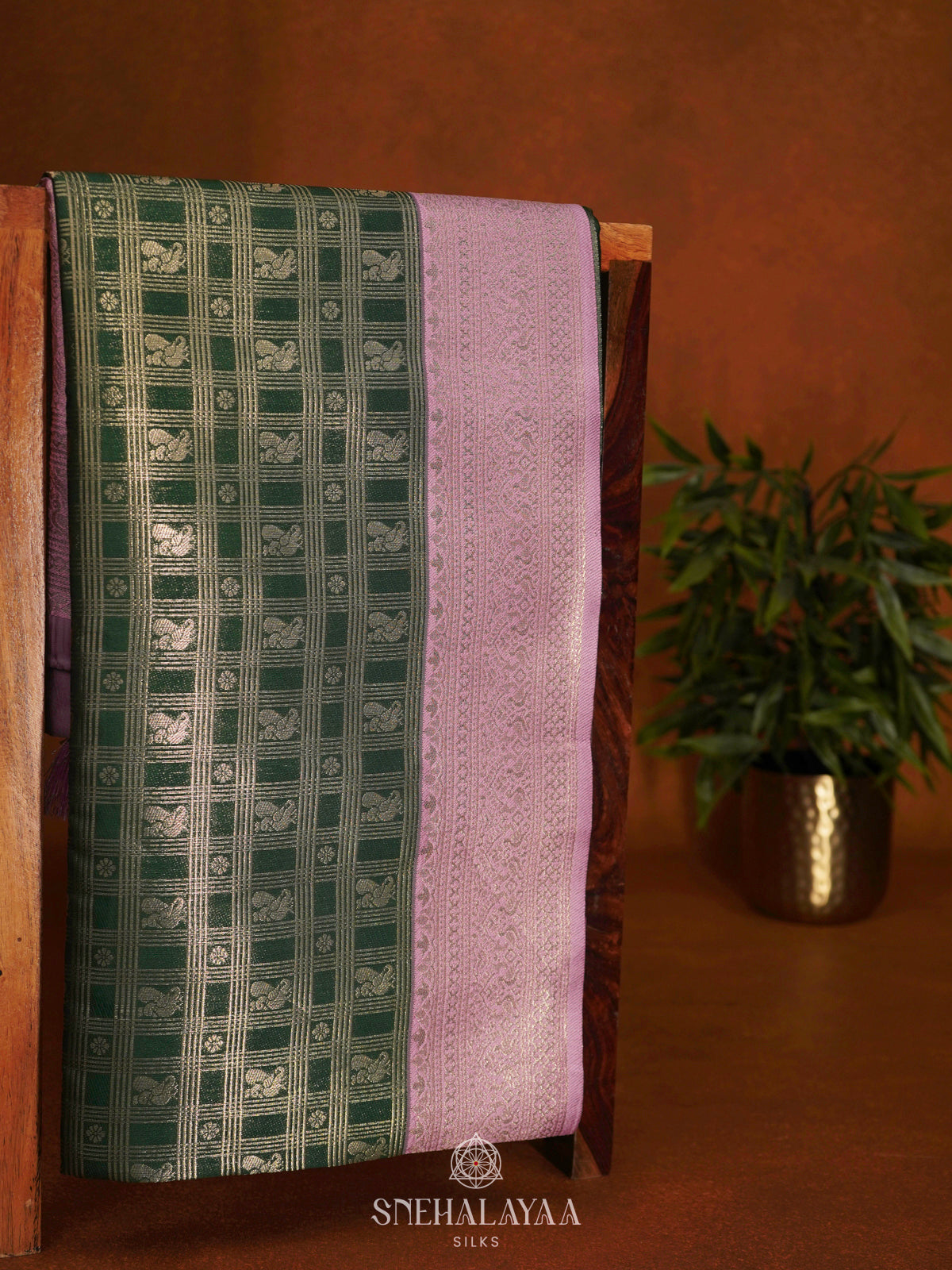 Forest Green Soft Silk Saree