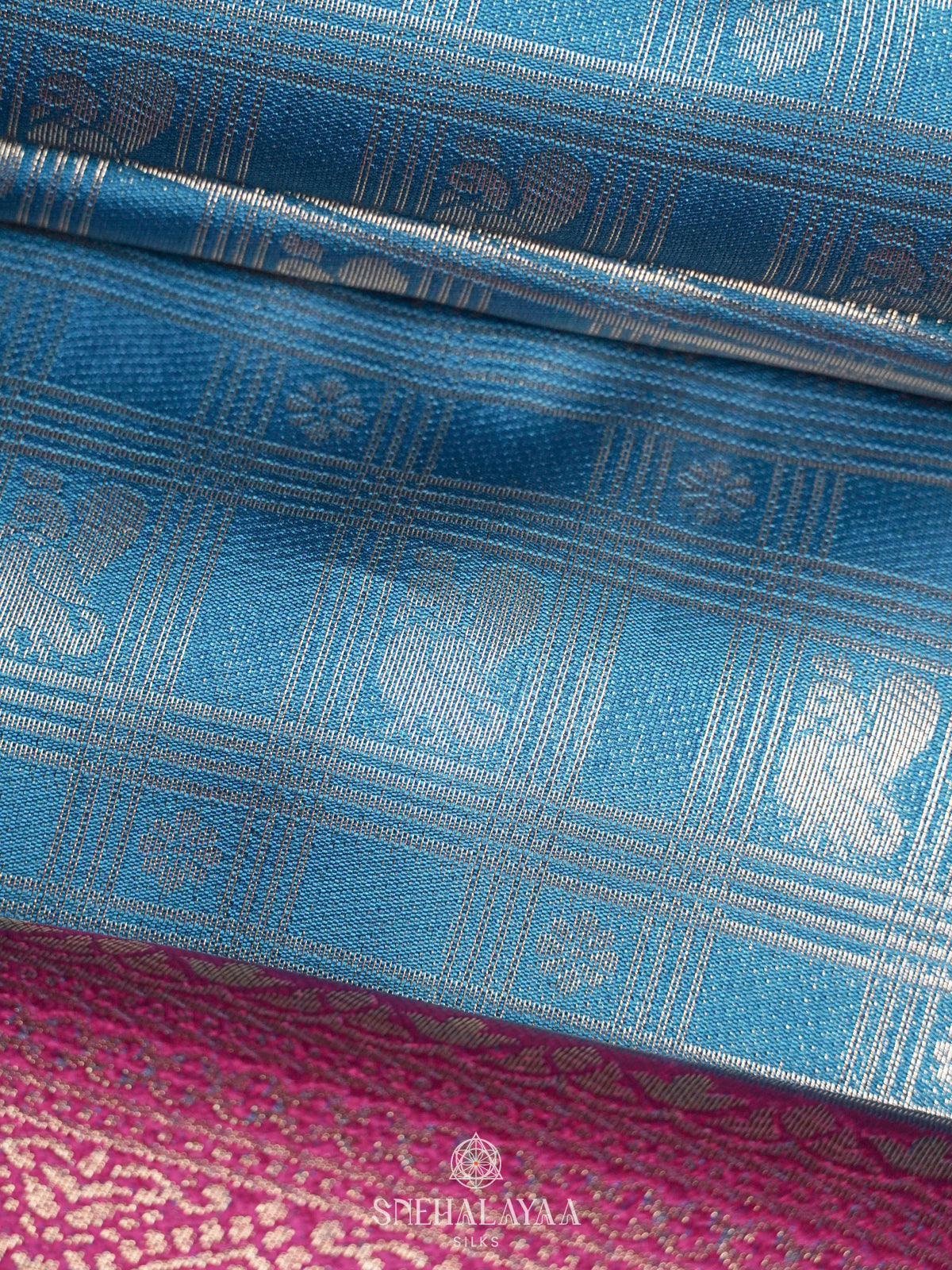 Blue Soft Silk Saree