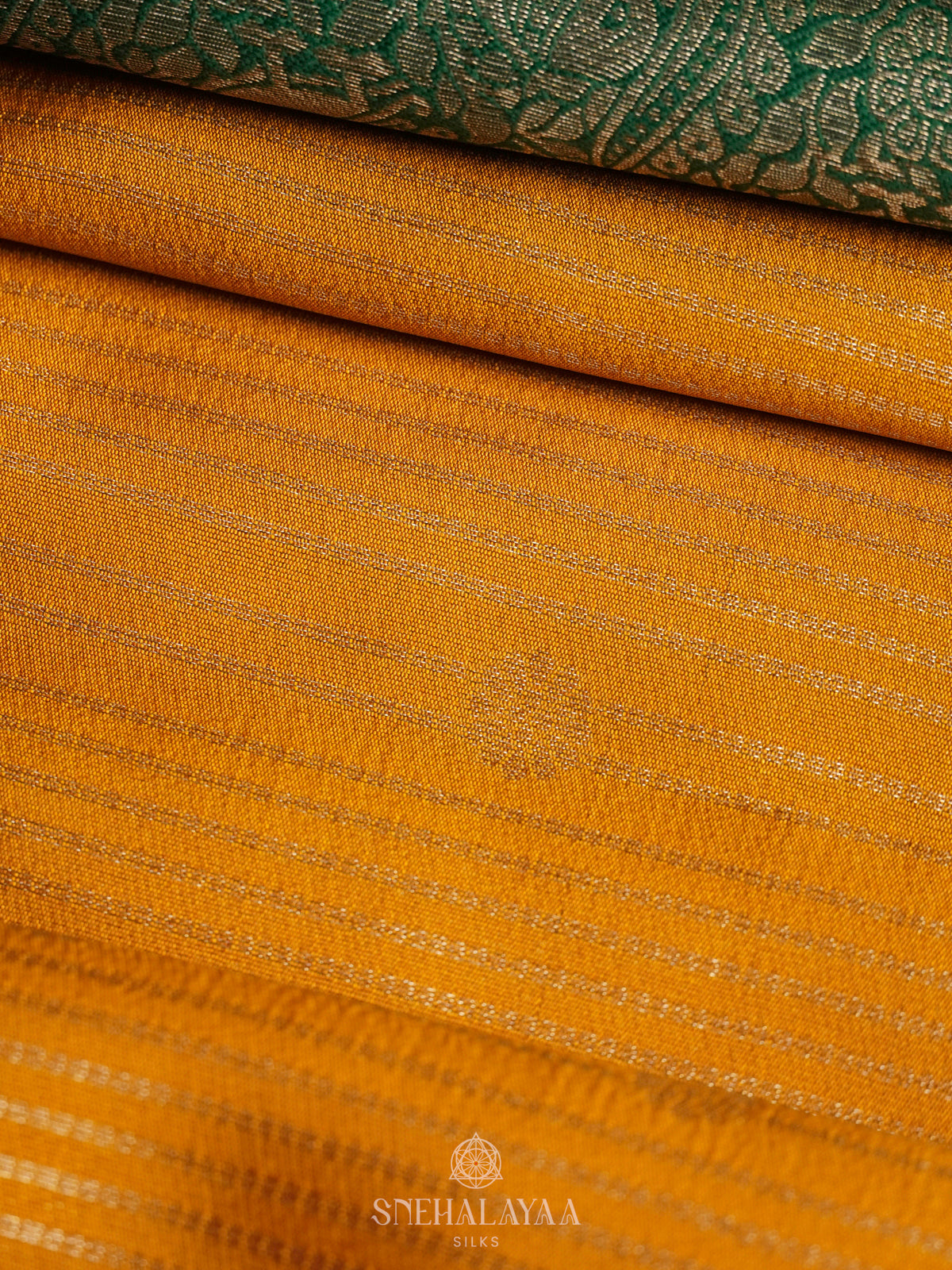 Mango Yellow Soft Silk Saree