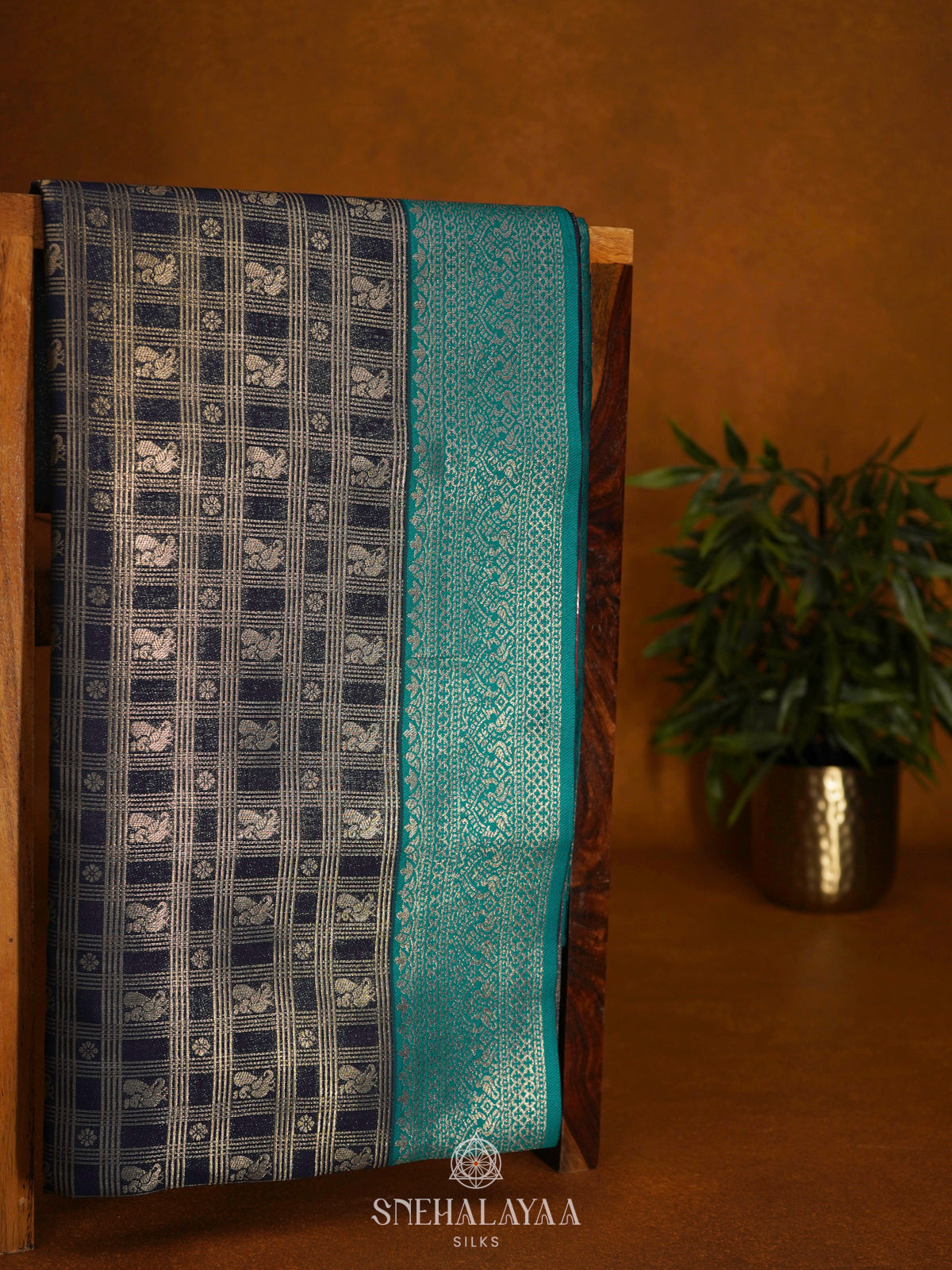 Navy Blue Soft Silk Saree