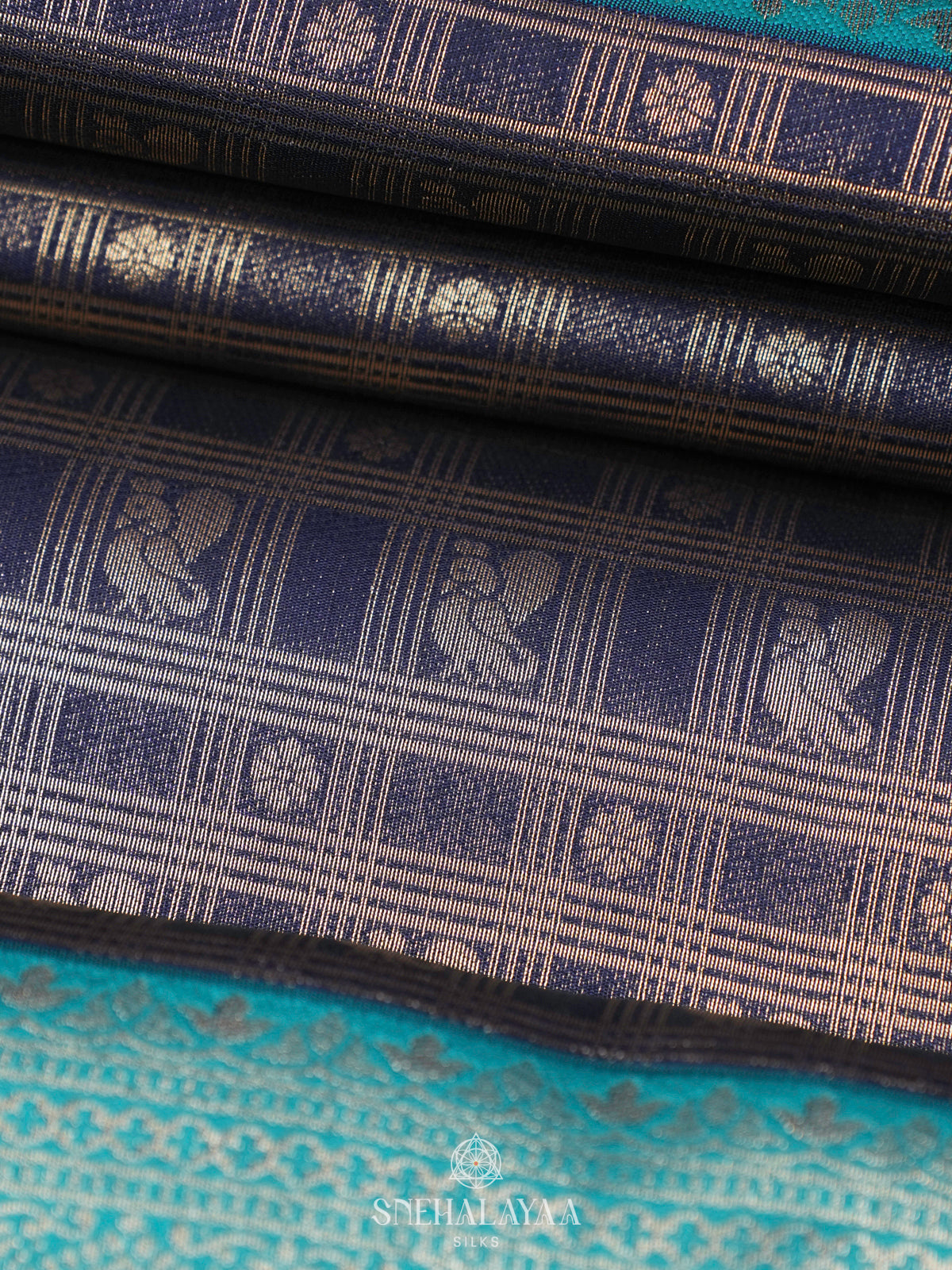 Navy Blue Soft Silk Saree