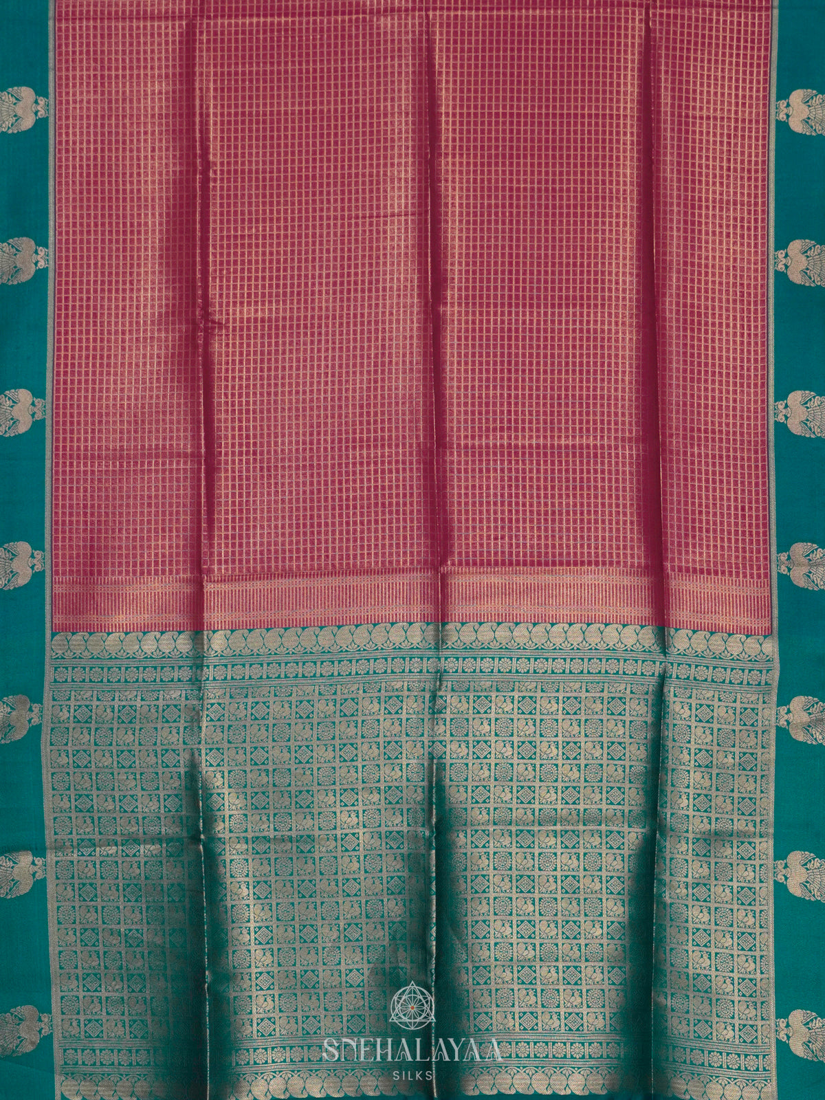 Magenta Pink Soft Silk Saree