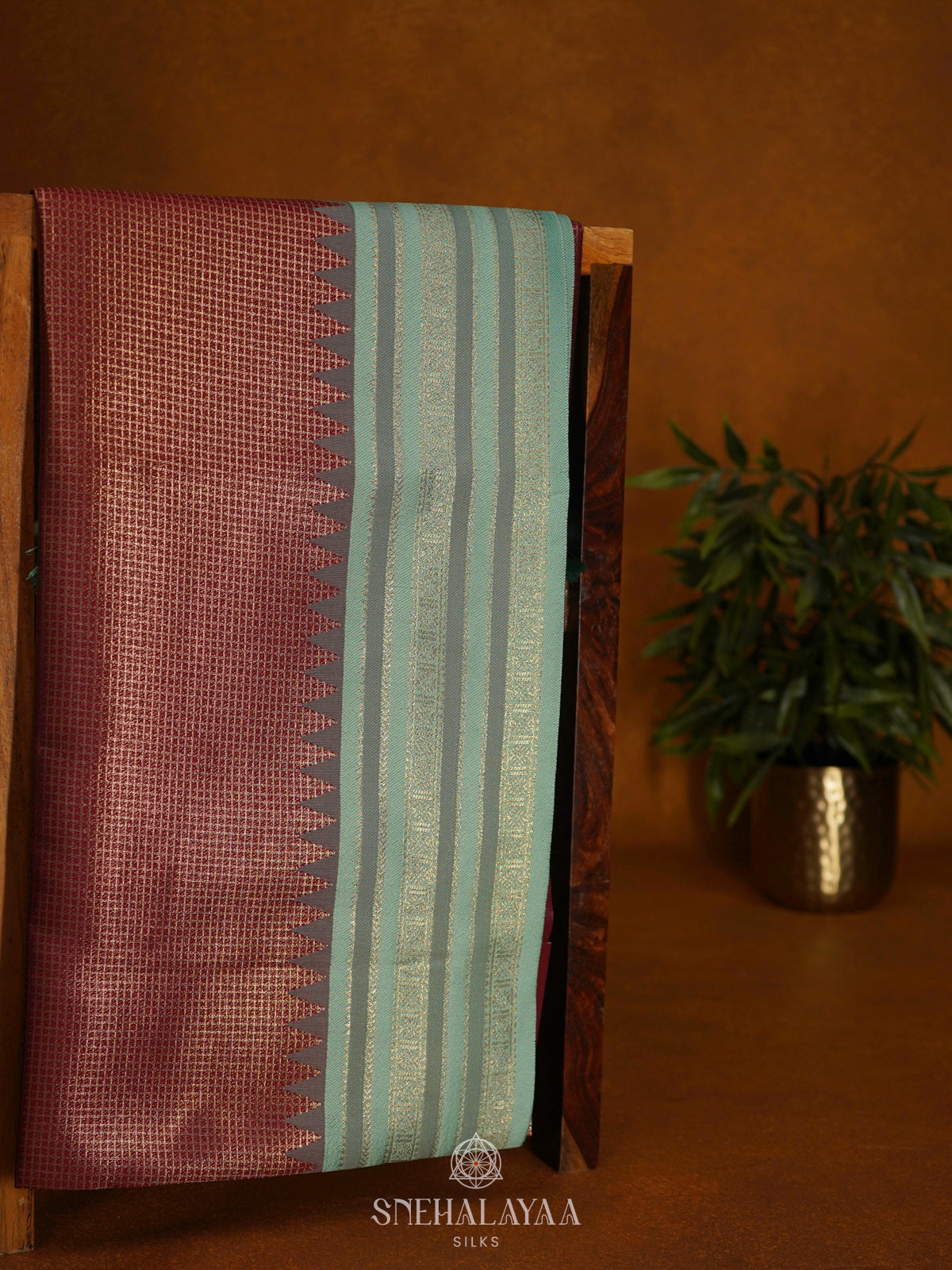 Maroon Soft Silk Saree
