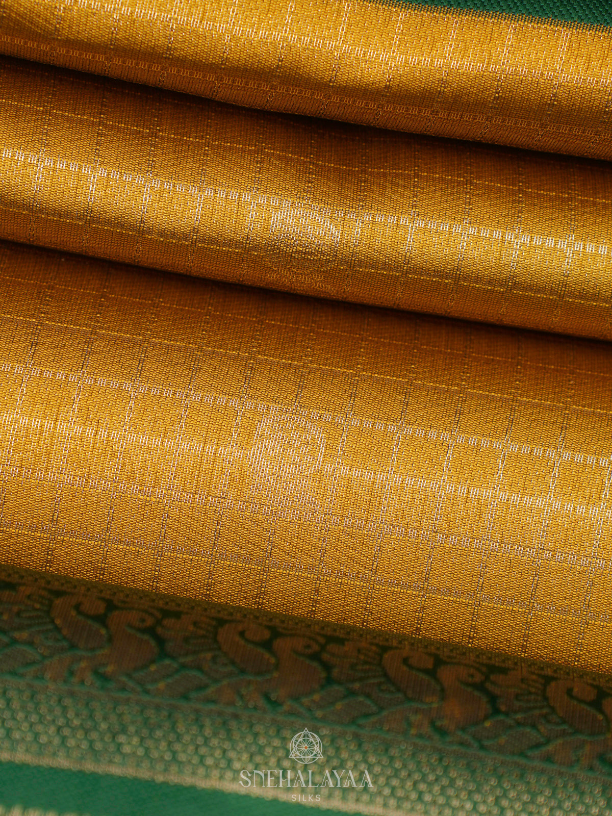 Mango Yellow Soft Silk Saree
