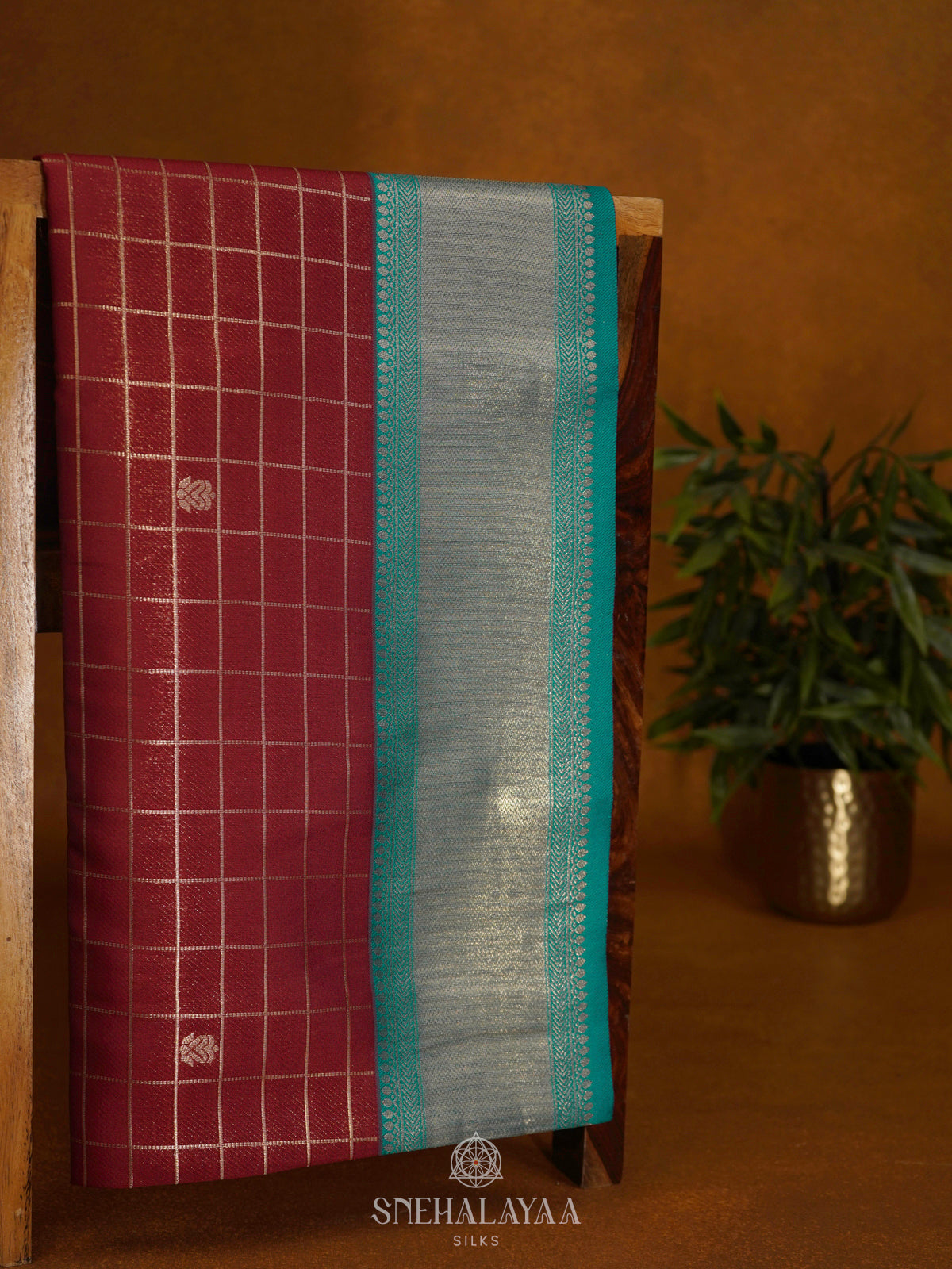 Maroon Soft Silk Saree