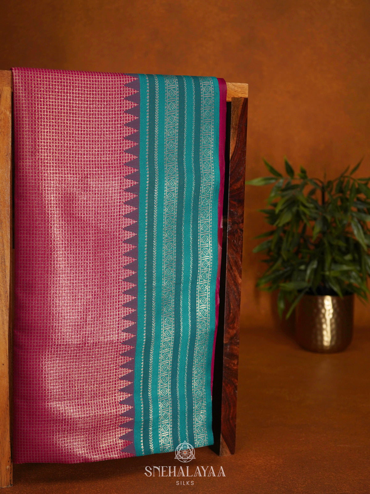 Magenta Pink Soft Silk Saree