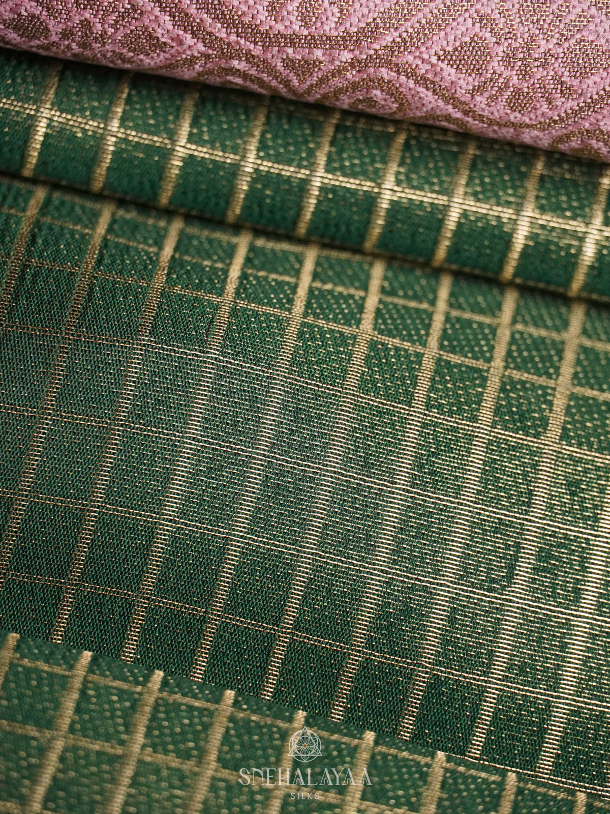 Forest Green Soft Silk Saree