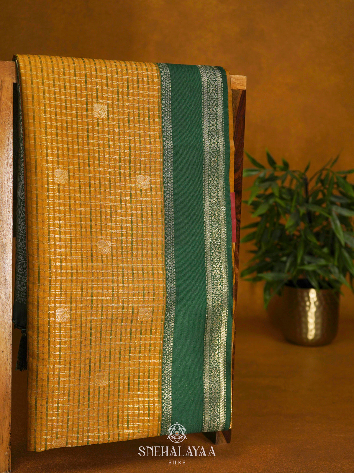 Mango Yellow Soft Silk Saree