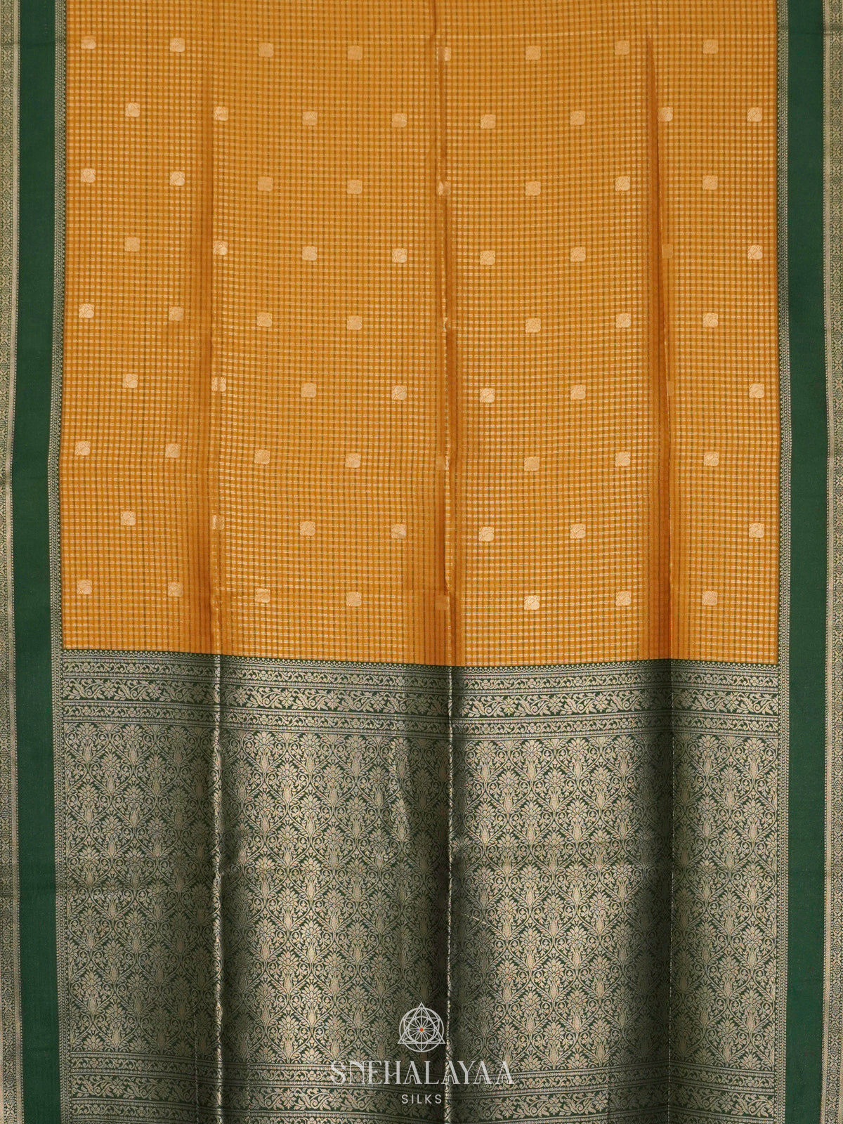 Mango Yellow Soft Silk Saree