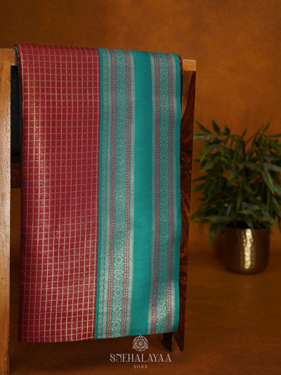 Maroon Soft Silk Saree