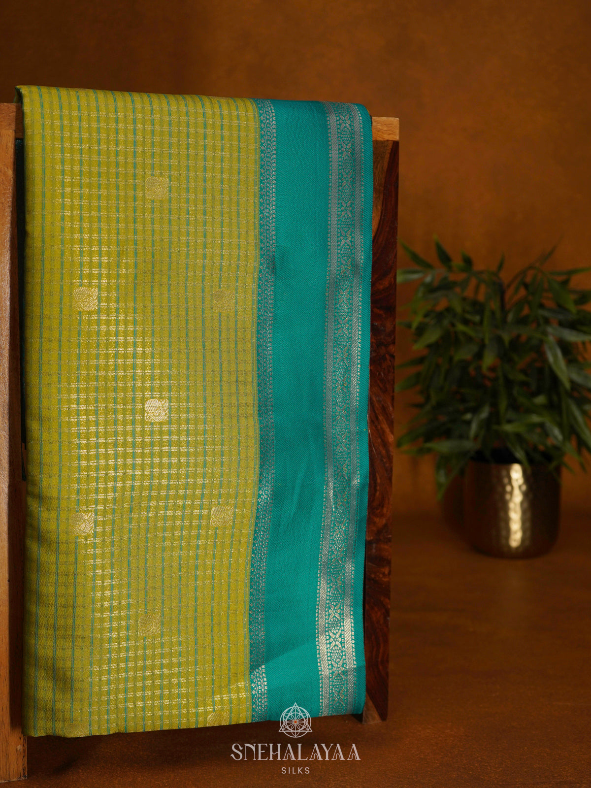 Lime Green Soft Silk Saree