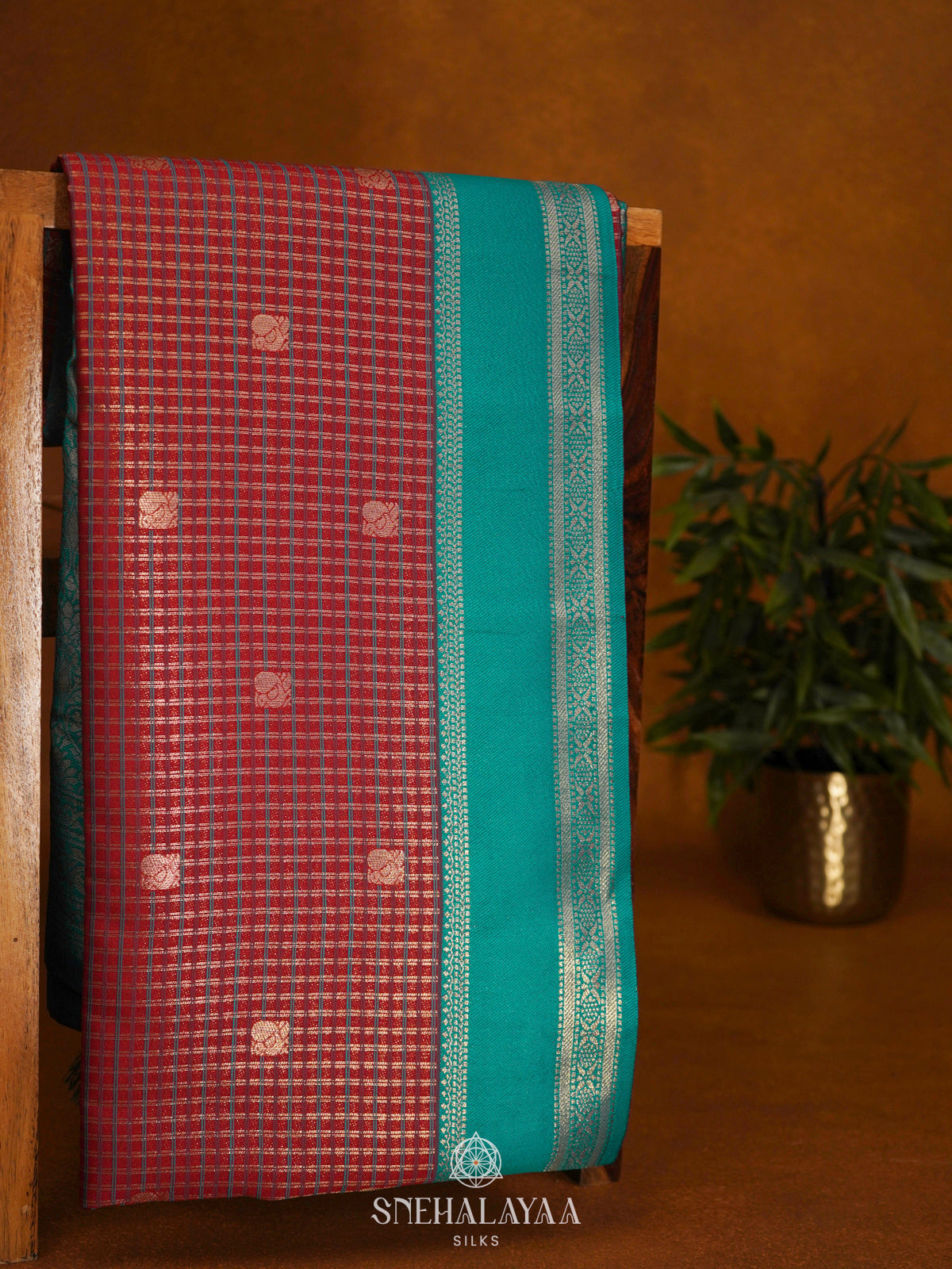 Maroon Soft Silk Saree