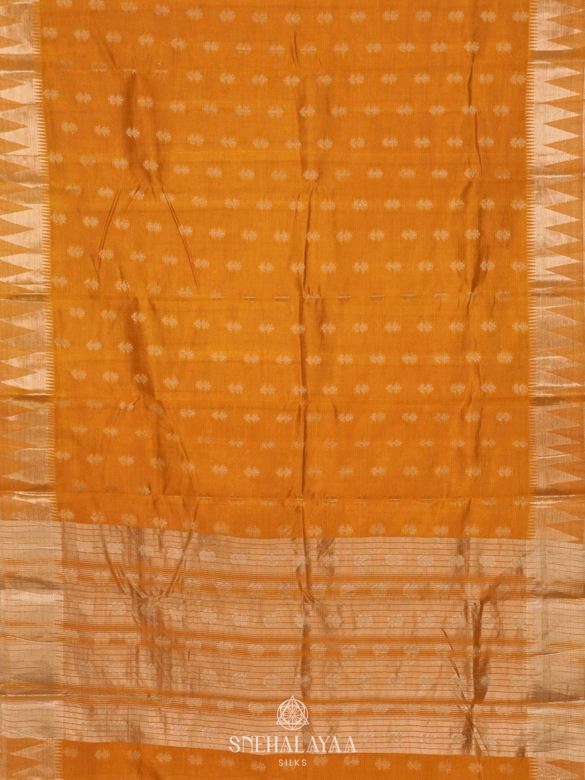 Mango Yellow Raw Silk Saree